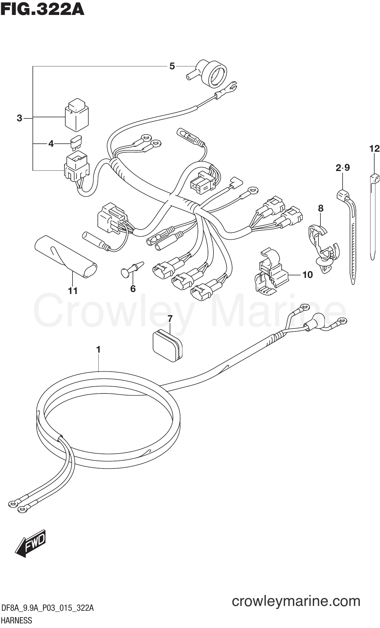 Suzuki Marine DF8A 510001~ - HARNESS (DF8A P03)