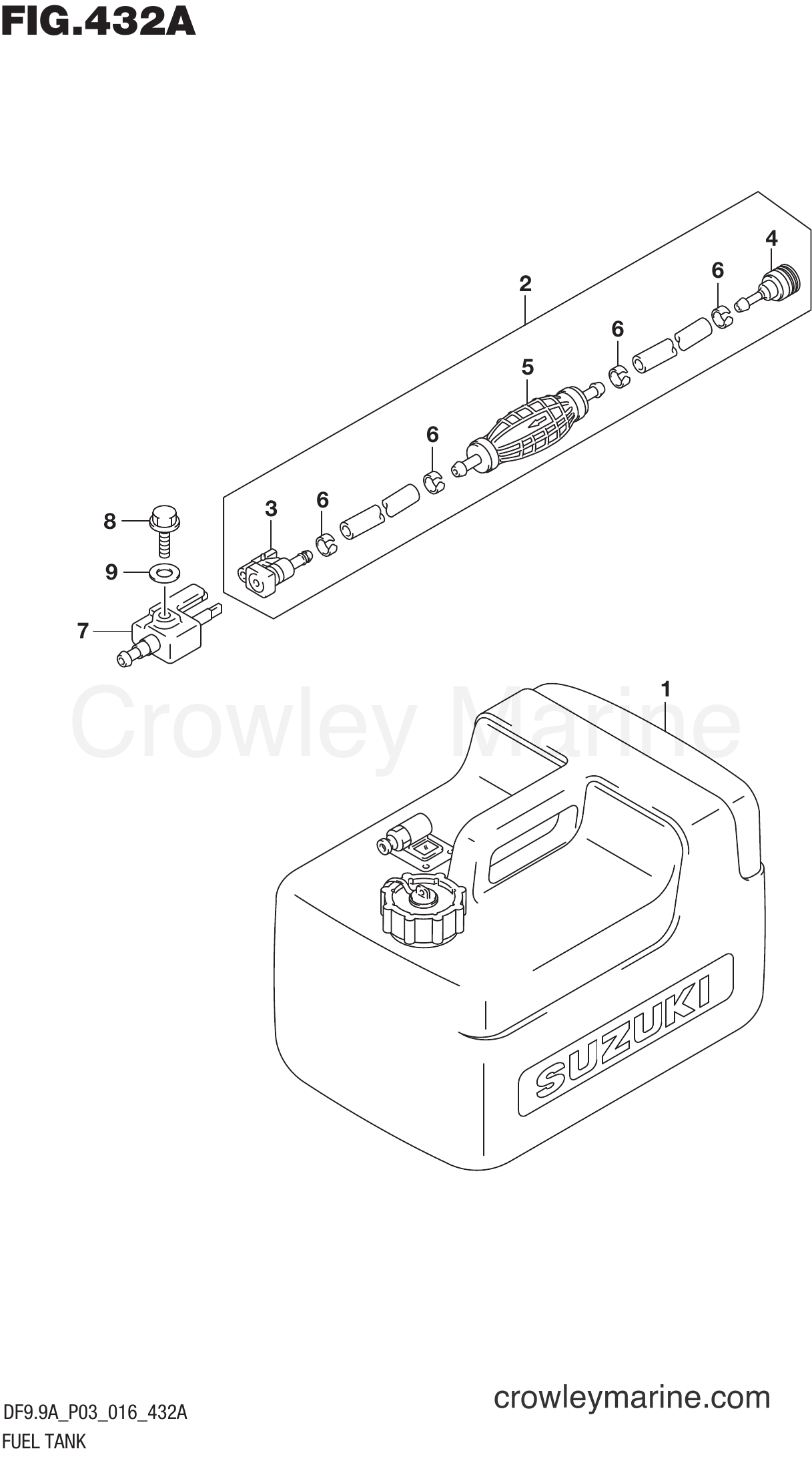 Suzuki Marine DF8AR 610001~ - FUEL TANK