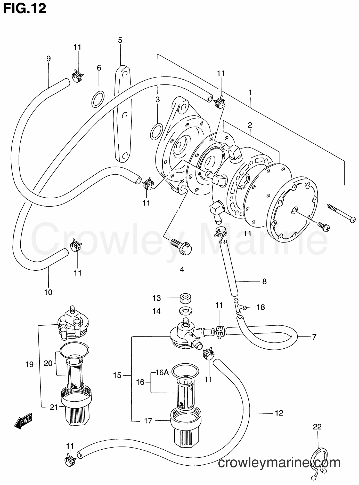 Suzuki Marine DT115 - FUEL PUMP (MODEL:95,96)