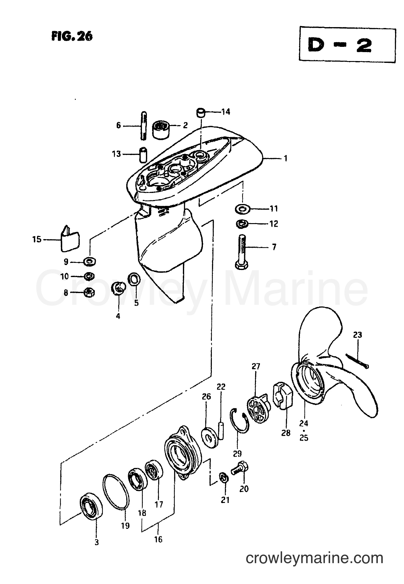 Suzuki Marine DT4.5 - GEAR CASE