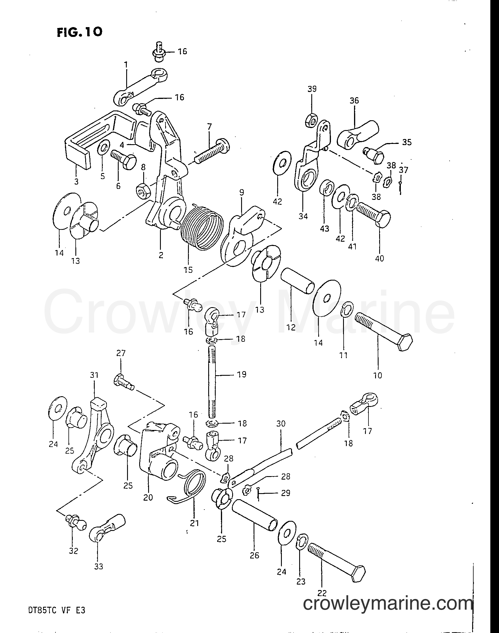 Suzuki Marine DT85 - THROTTLE LINK