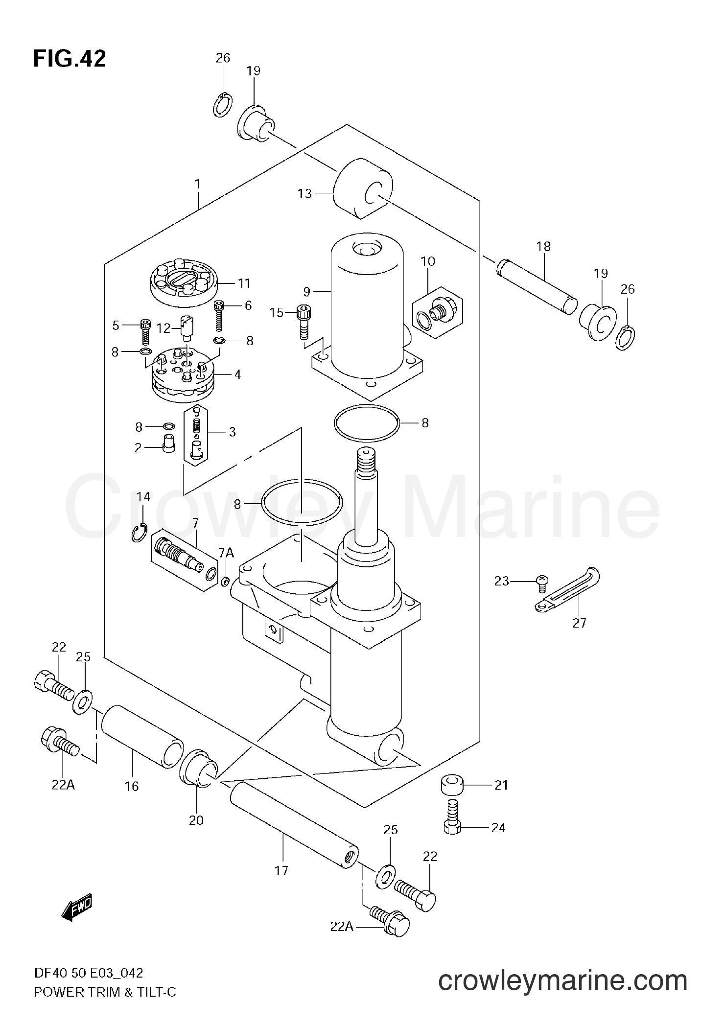 Suzuki Marine DF40 - POWER TRIM (TYPE:T MODEL:01~10)