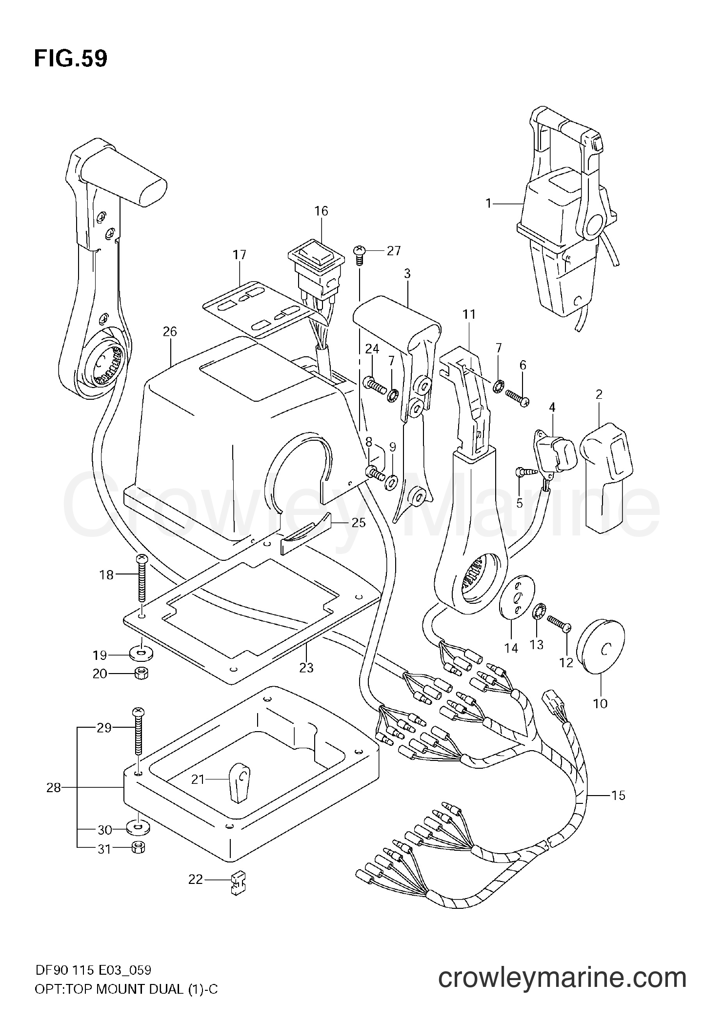 Suzuki Marine DF115 - OPT:TOP MOUNT DUAL (1)
