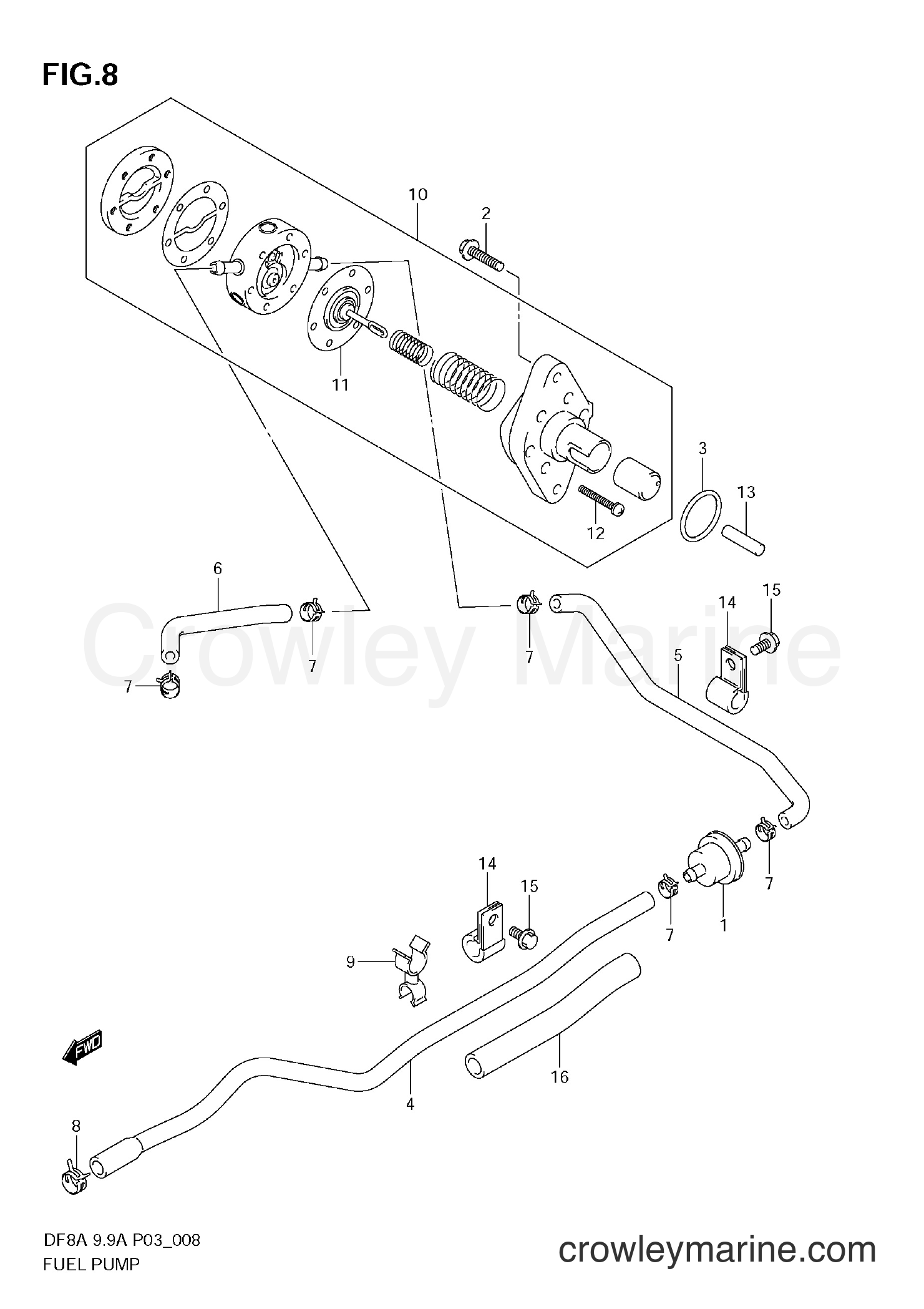 Suzuki Marine DF8A - FUEL PUMP