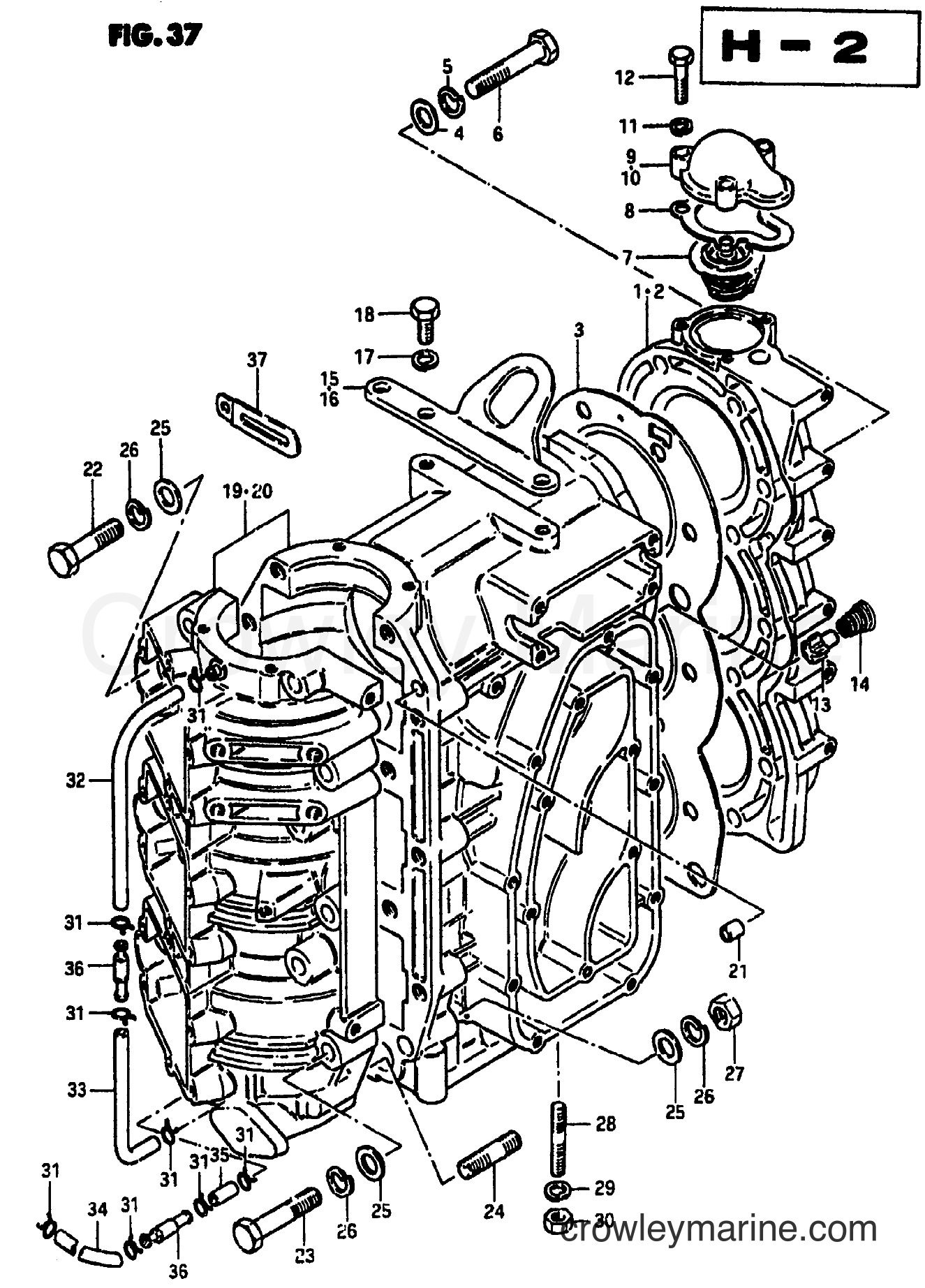 Suzuki Marine DT50H - CYLINDER