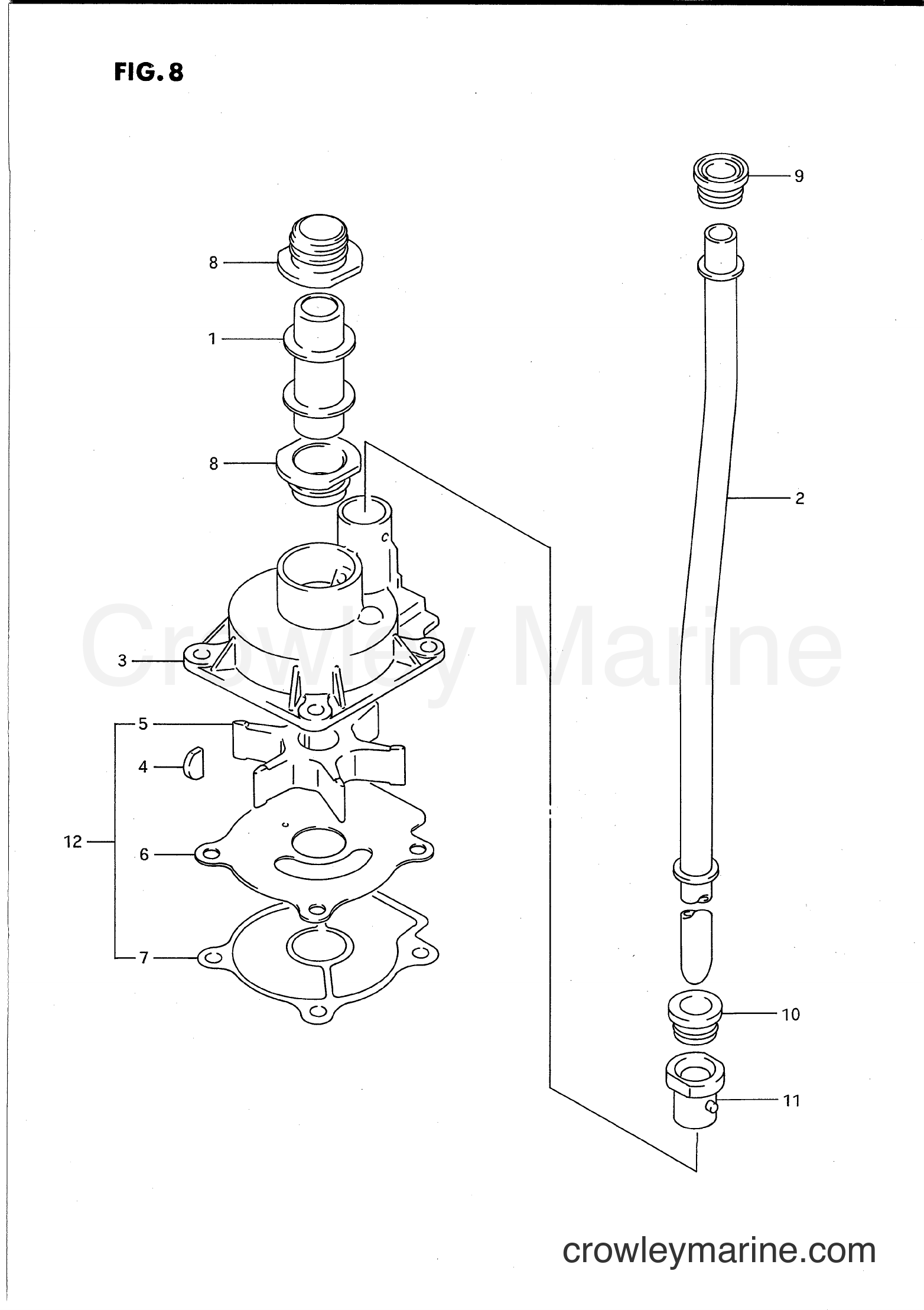 Suzuki Marine PU40 - WATER PUMP