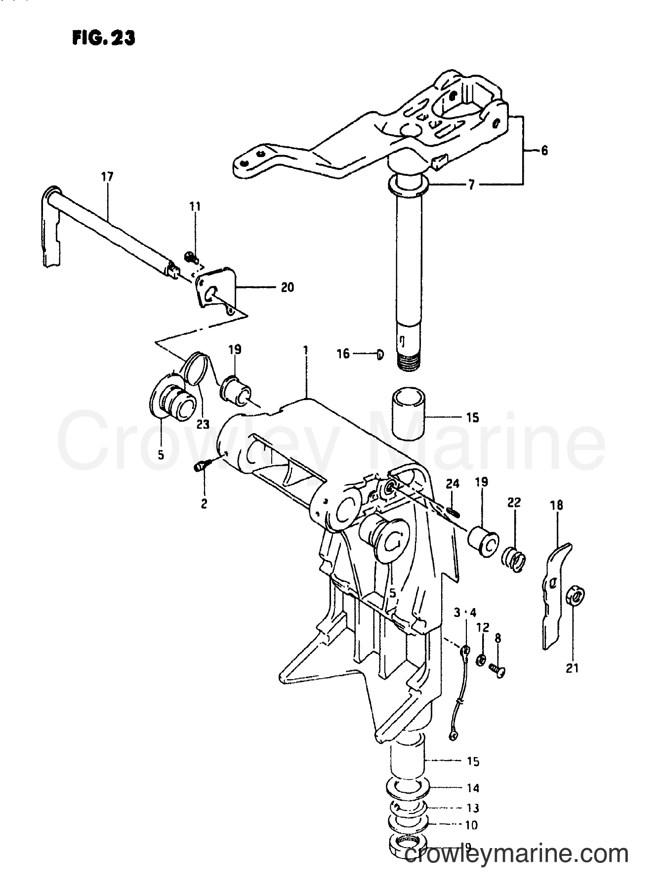 Suzuki Marine DT55 - SWIVEL BRACKET (MODEL:95)