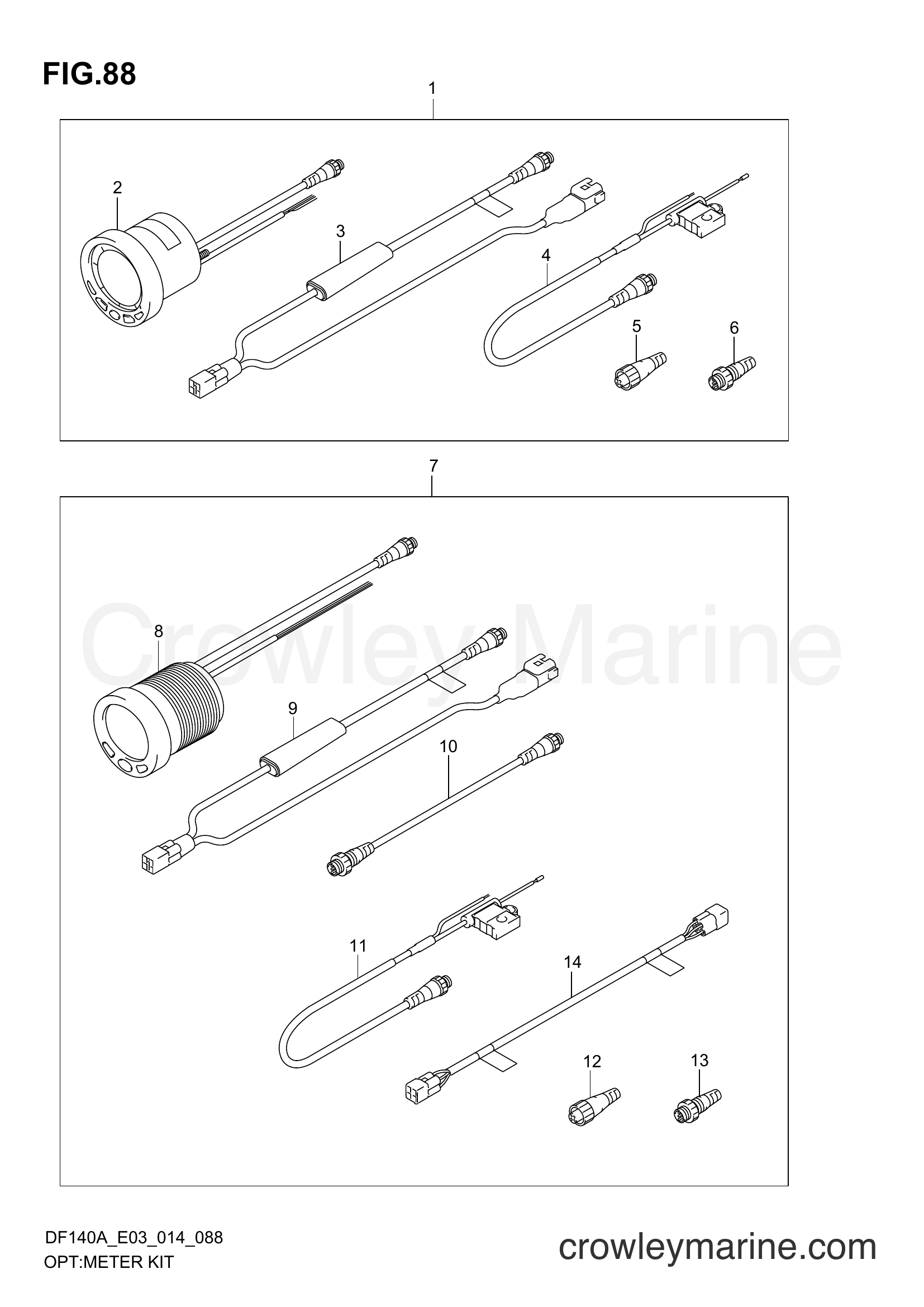 Suzuki Marine DF140AT 410001~ - OPT:METER KIT
