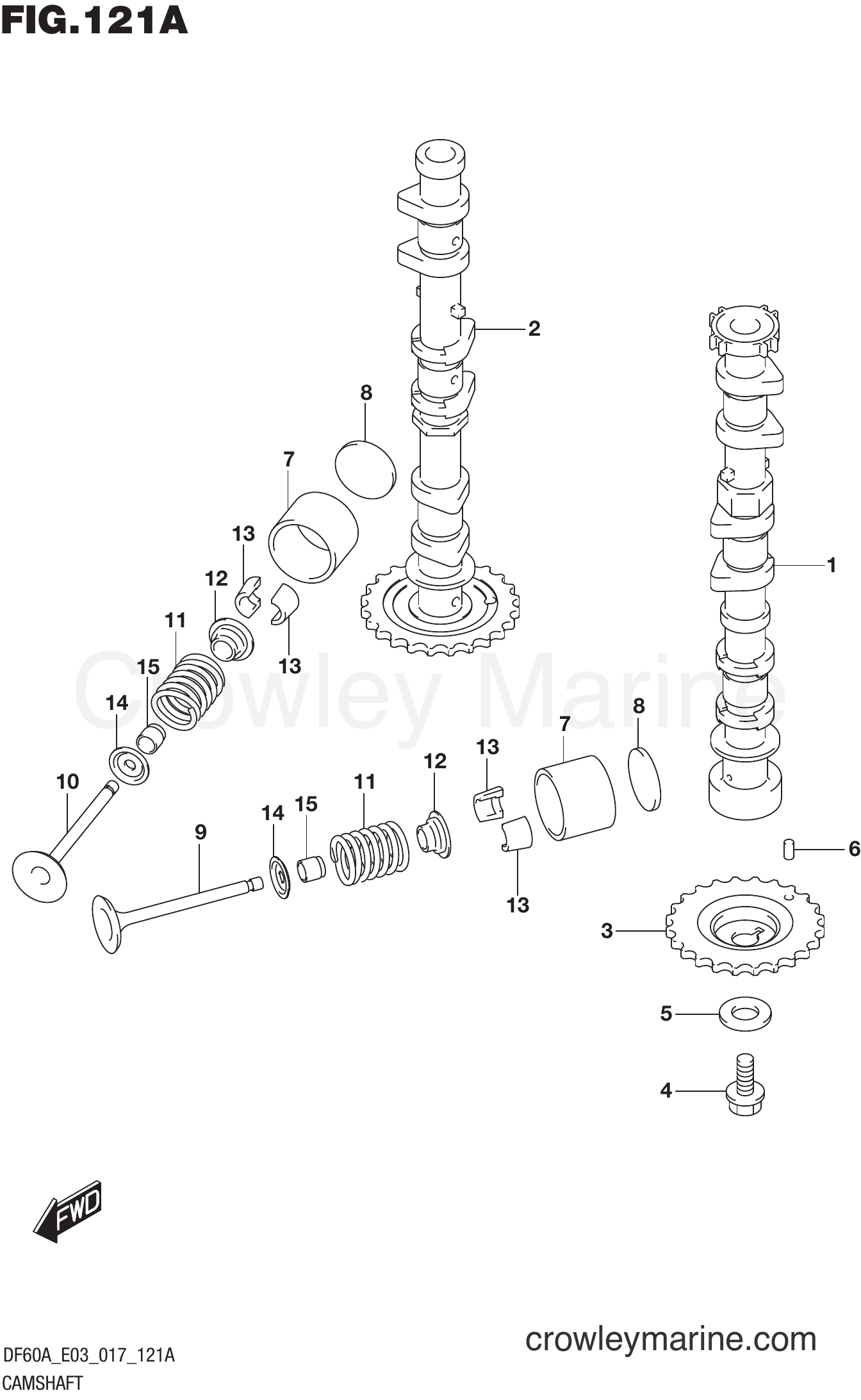 Suzuki Marine DF60AVT 710001~ - CAMSHAFT