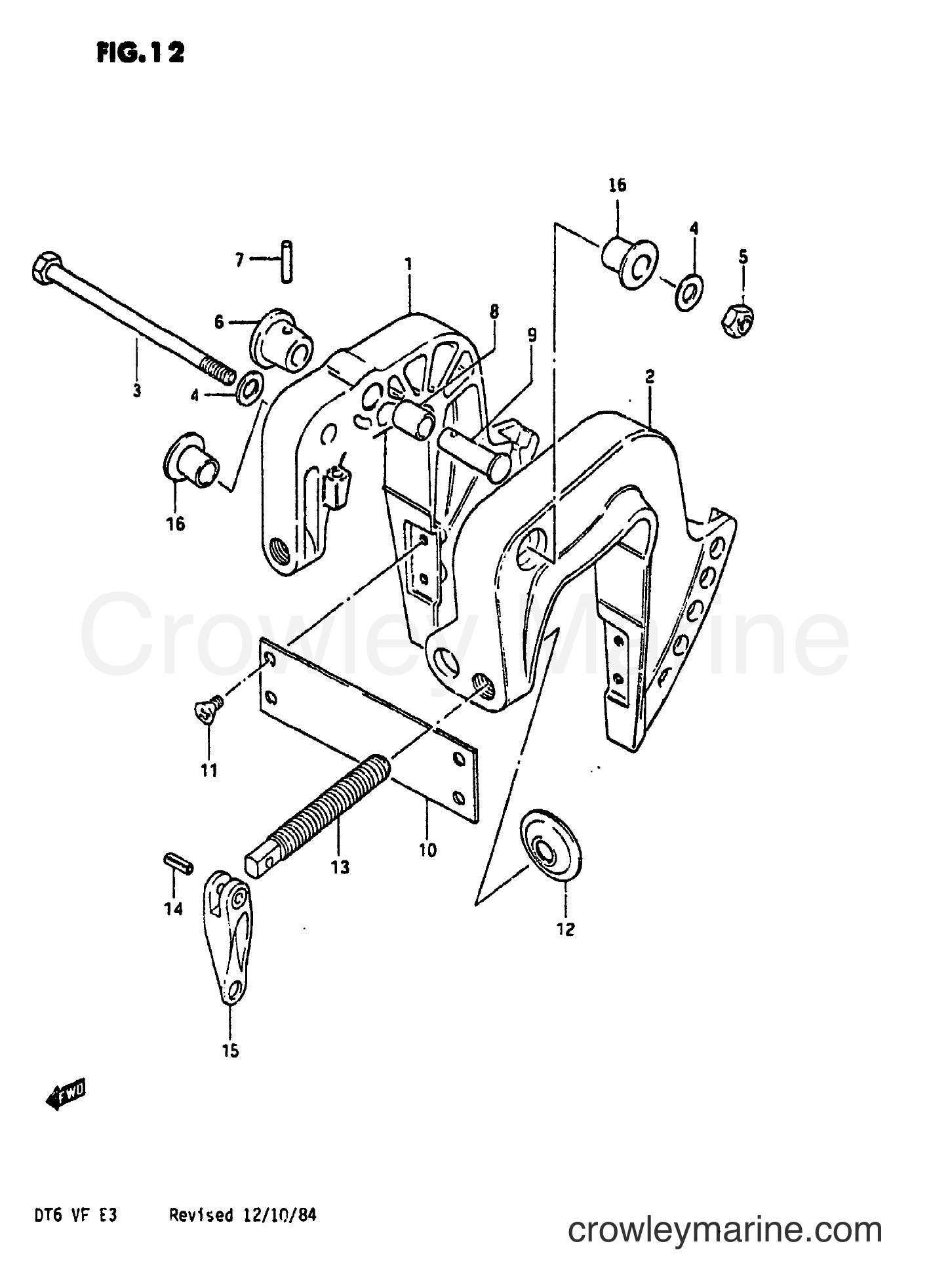 Suzuki Marine DT6 - CLAMP BRACKET