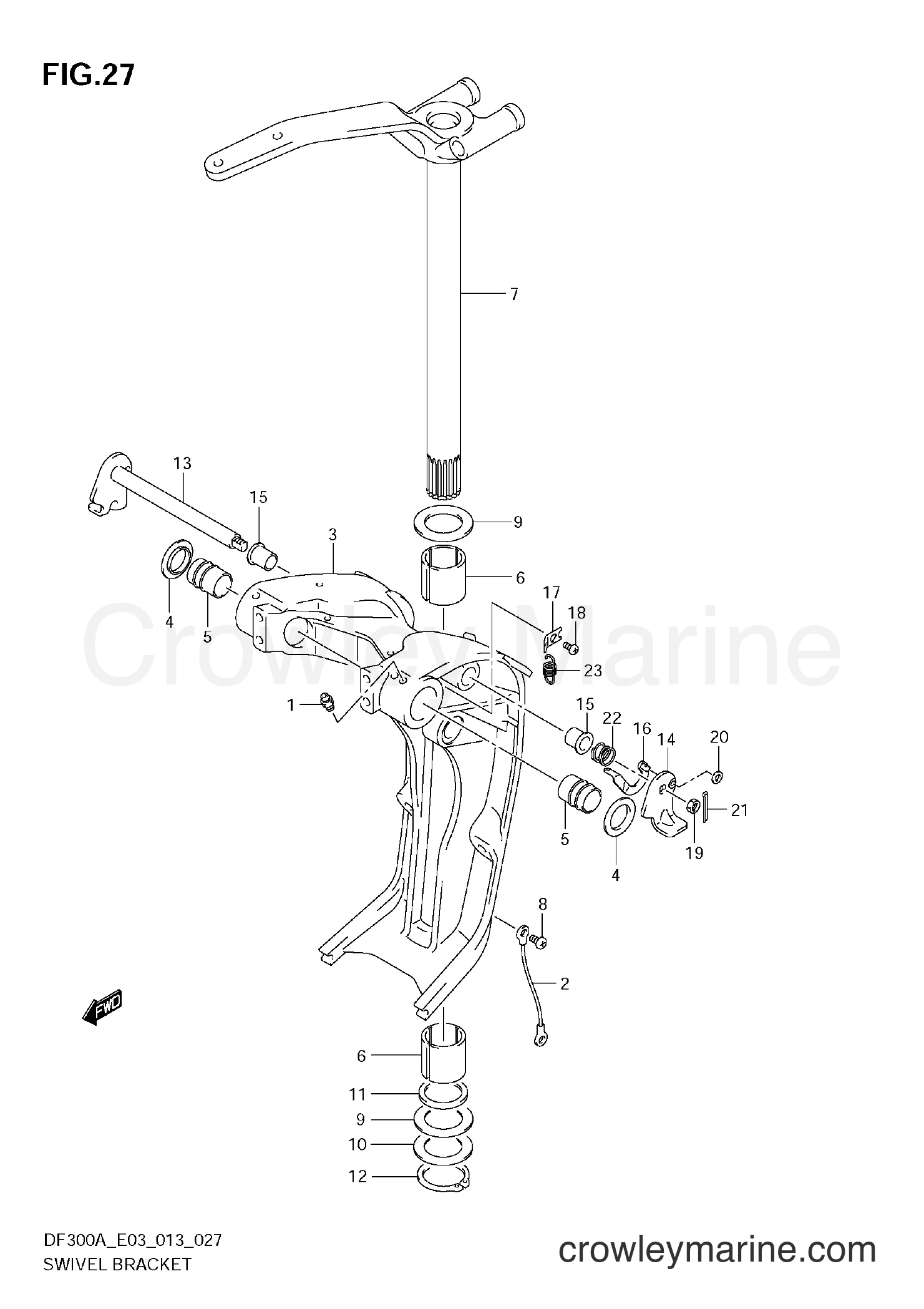 Suzuki Marine DF250AP 310001~ - SWIVEL BRACKET