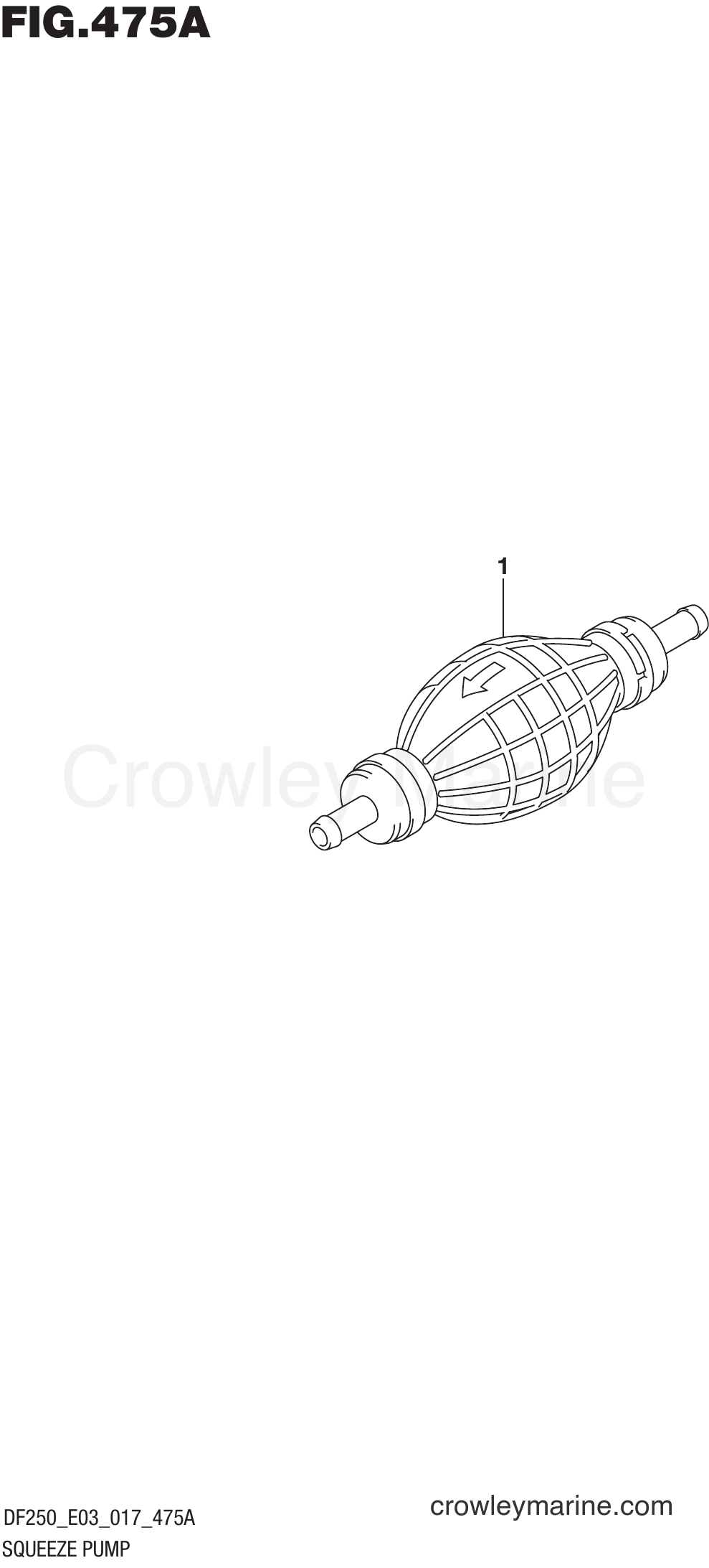 Suzuki Marine DF225T 710001 - SQUEEZE PUMP