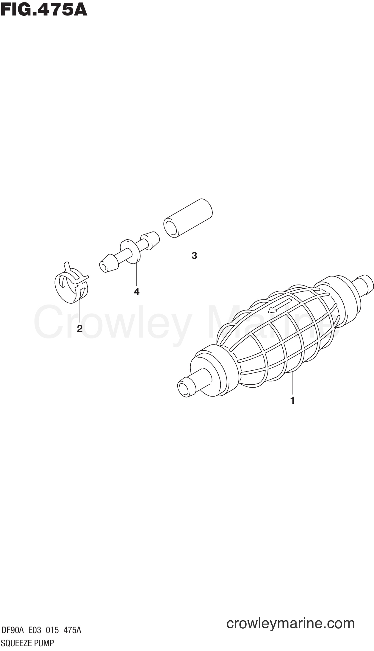 Suzuki Marine DF80AT 510001 - SQUEEZE PUMP
