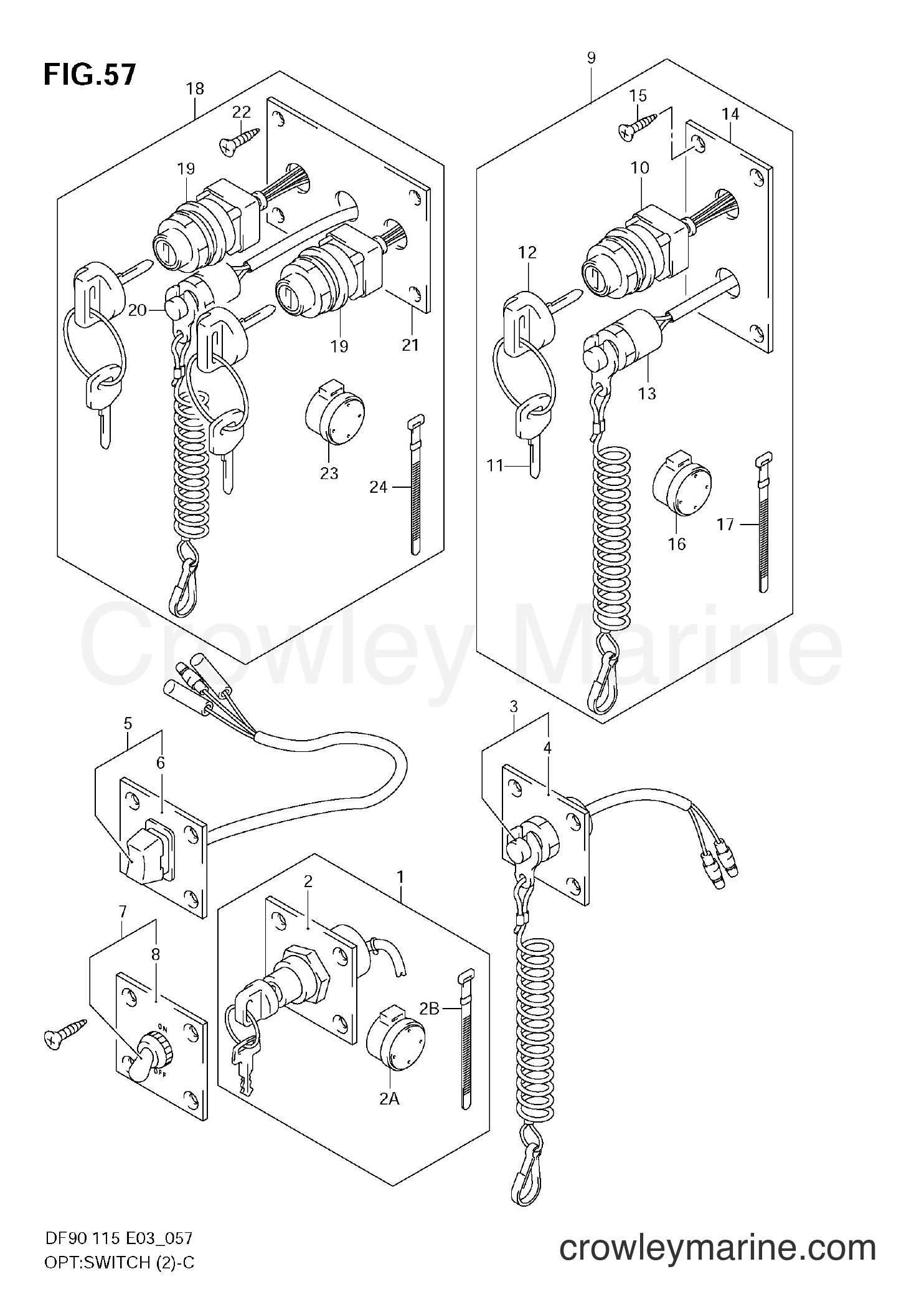 2002 Four-Stroke Outboard 115 - DF115 - OPT:SWITCH (MODEL:05~)