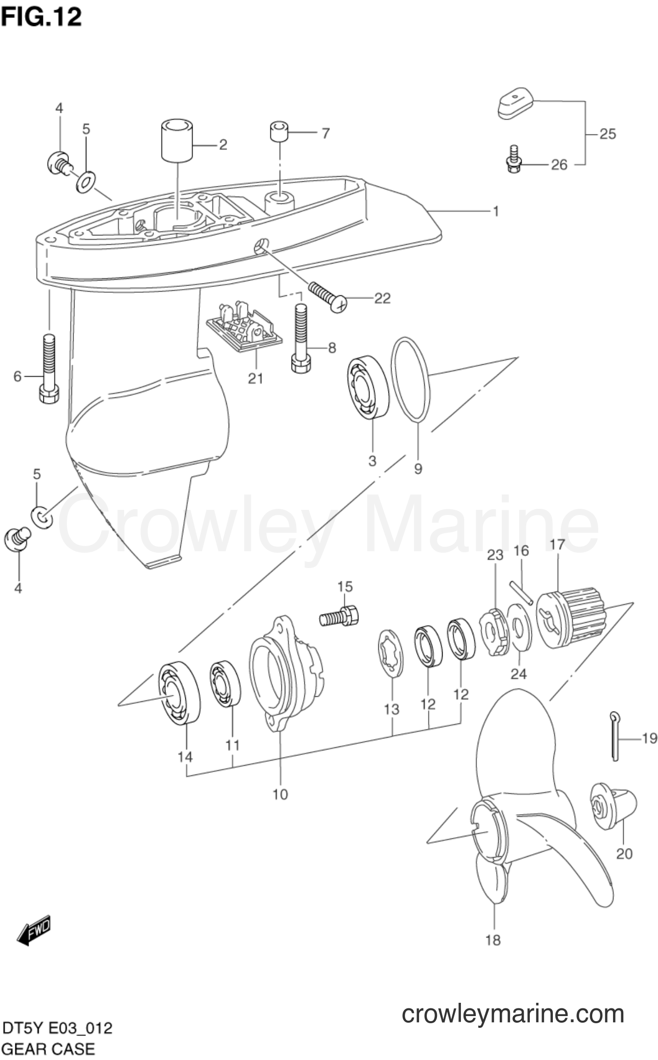 Suzuki Marine DT5Y - GEAR CASE