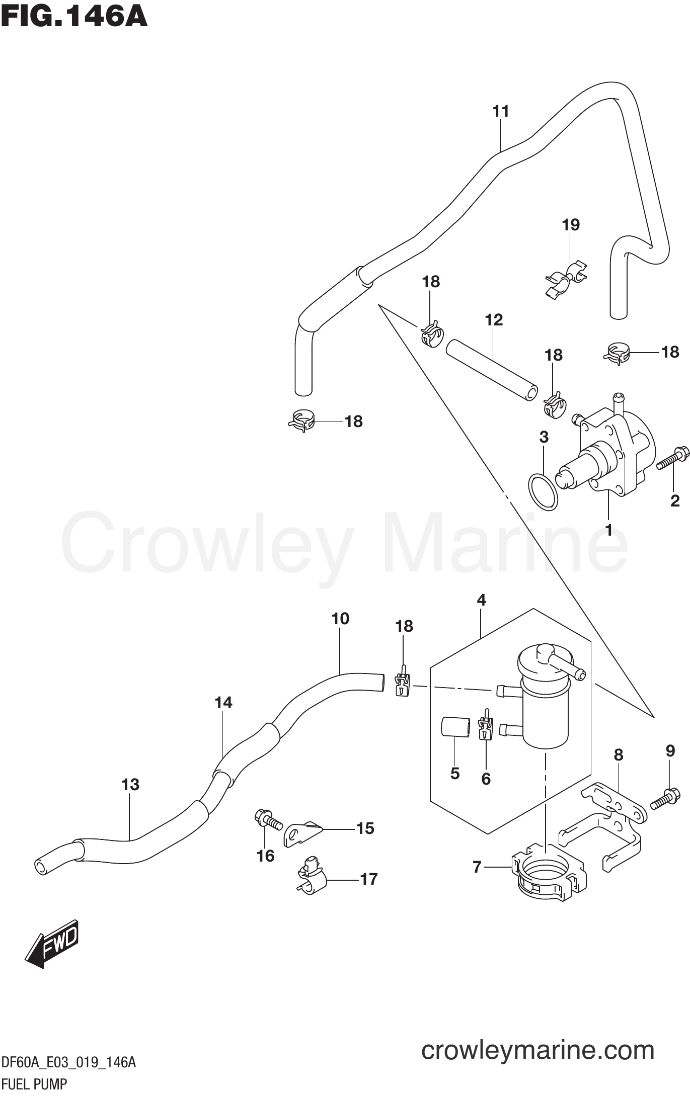 Suzuki Marine DF50AT 910001~ - FUEL PUMP