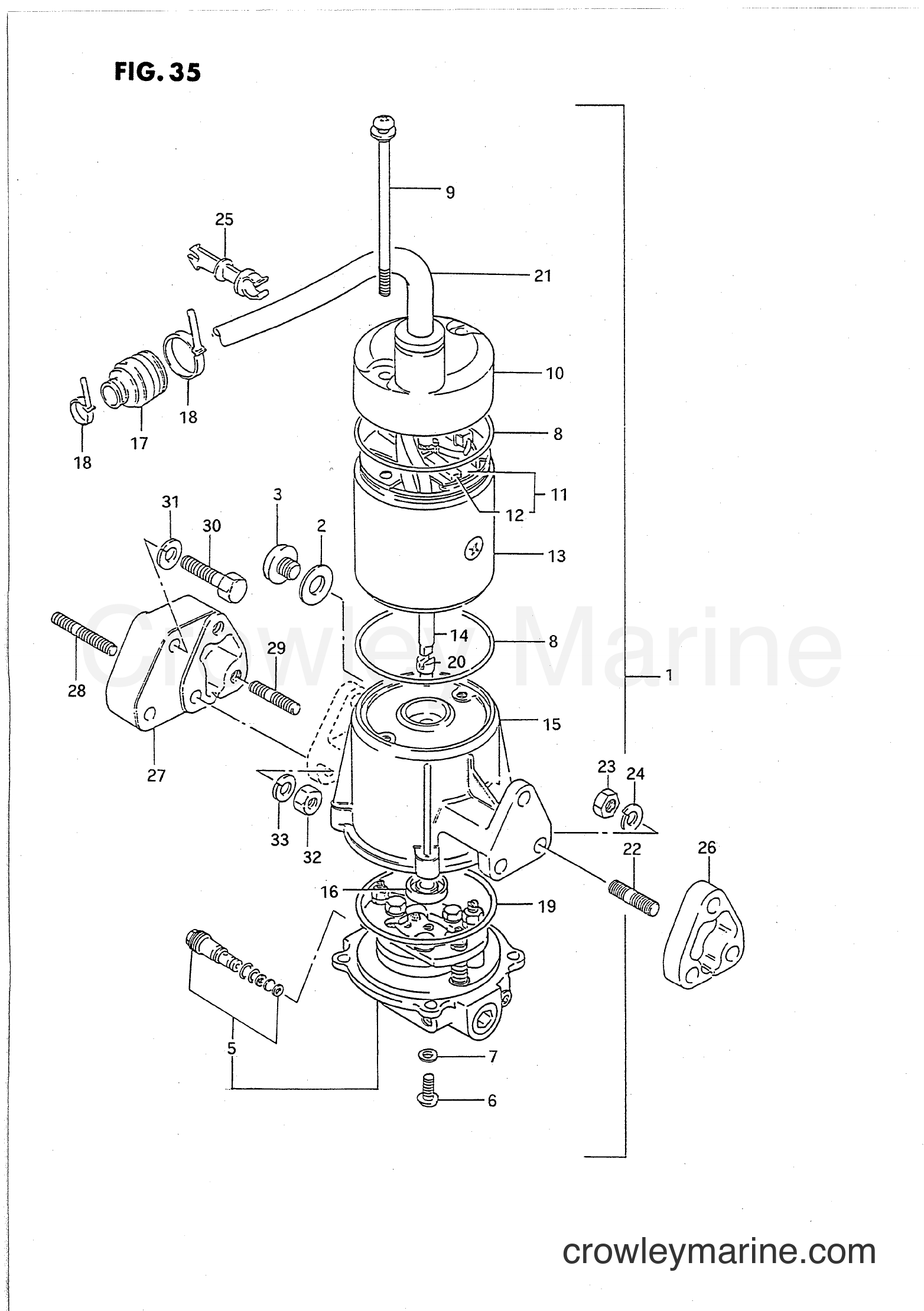 Suzuki Marine PU55 - OPT : POWER UNIT (MODEL:89,90)