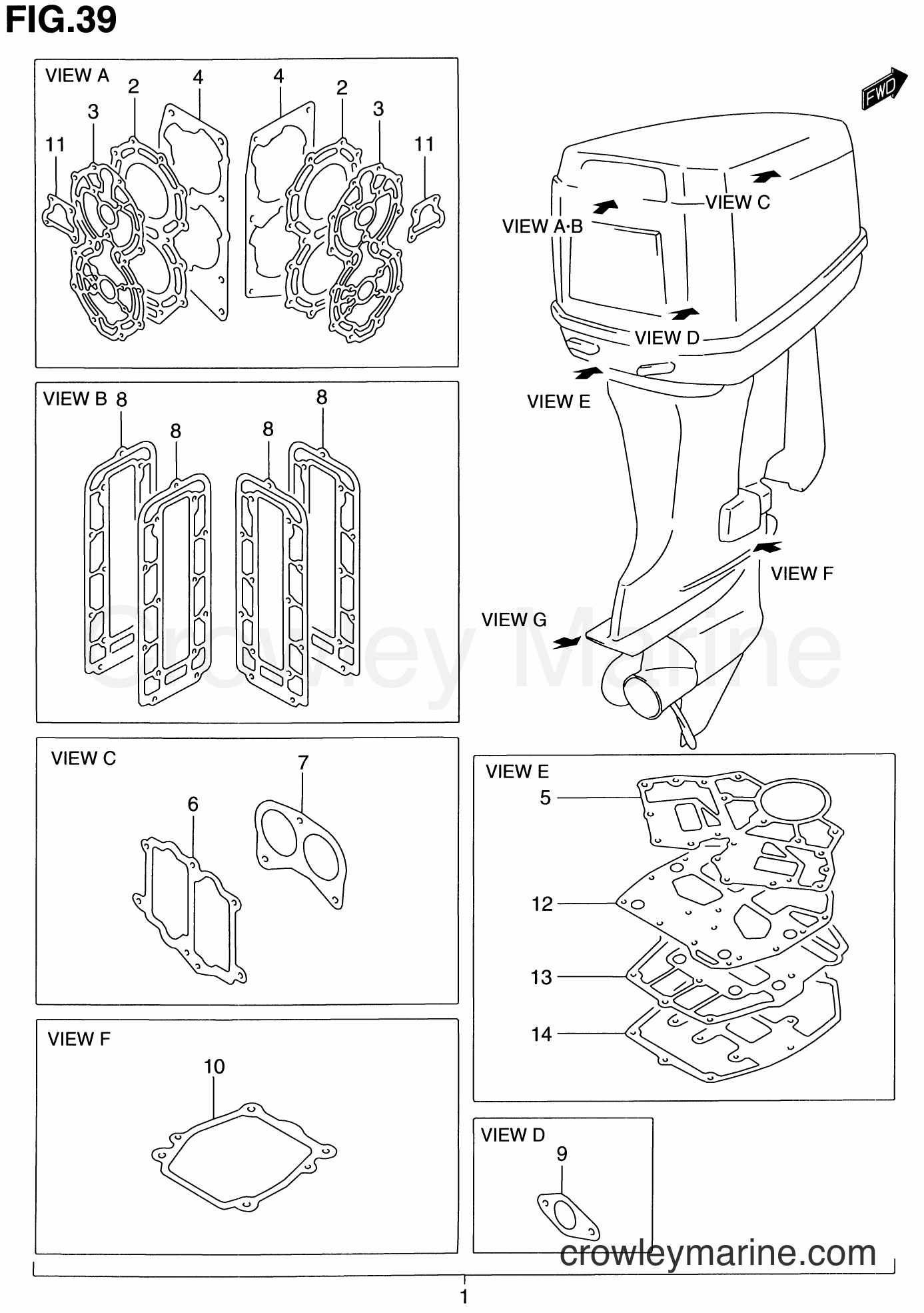 Suzuki Marine DT100 - OPT:GASKET SET