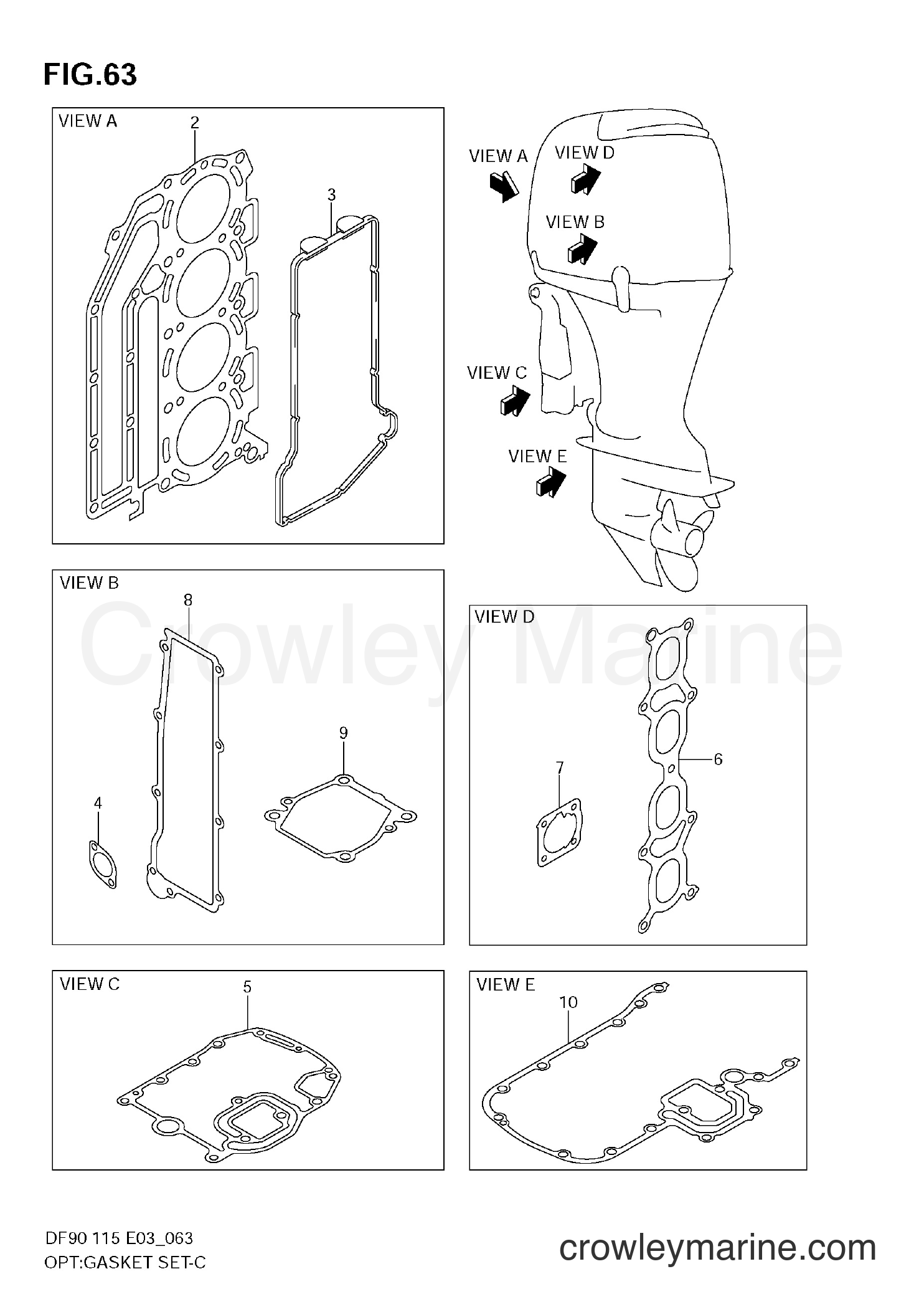 Suzuki Marine DF115 - OPT:GASKET SET