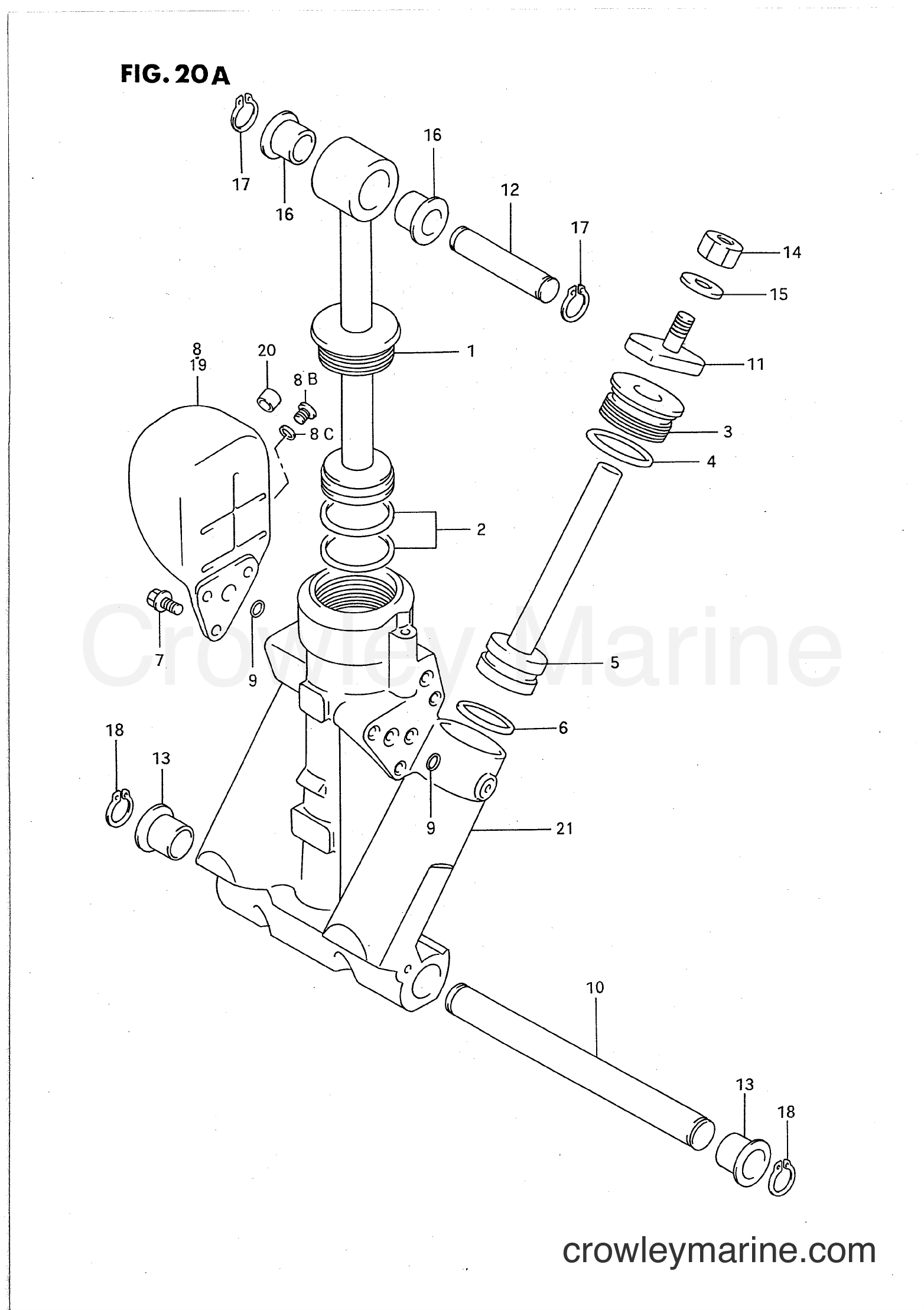 Suzuki Marine PU85 - TRIM CYLINDER (MODEL:95~97)