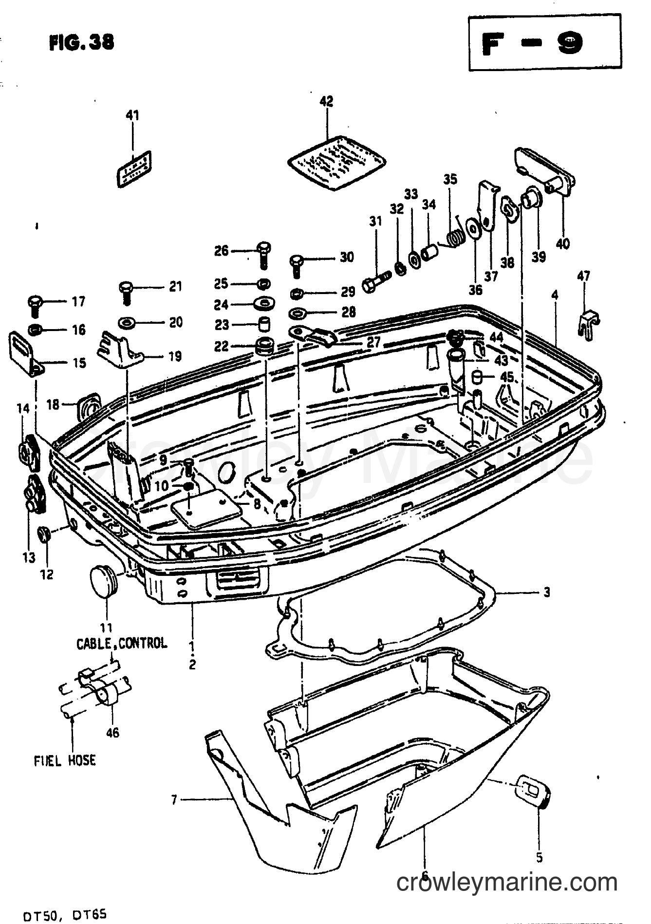 Suzuki Marine DT65 - LOWER COVER (MODEL J/VZ)