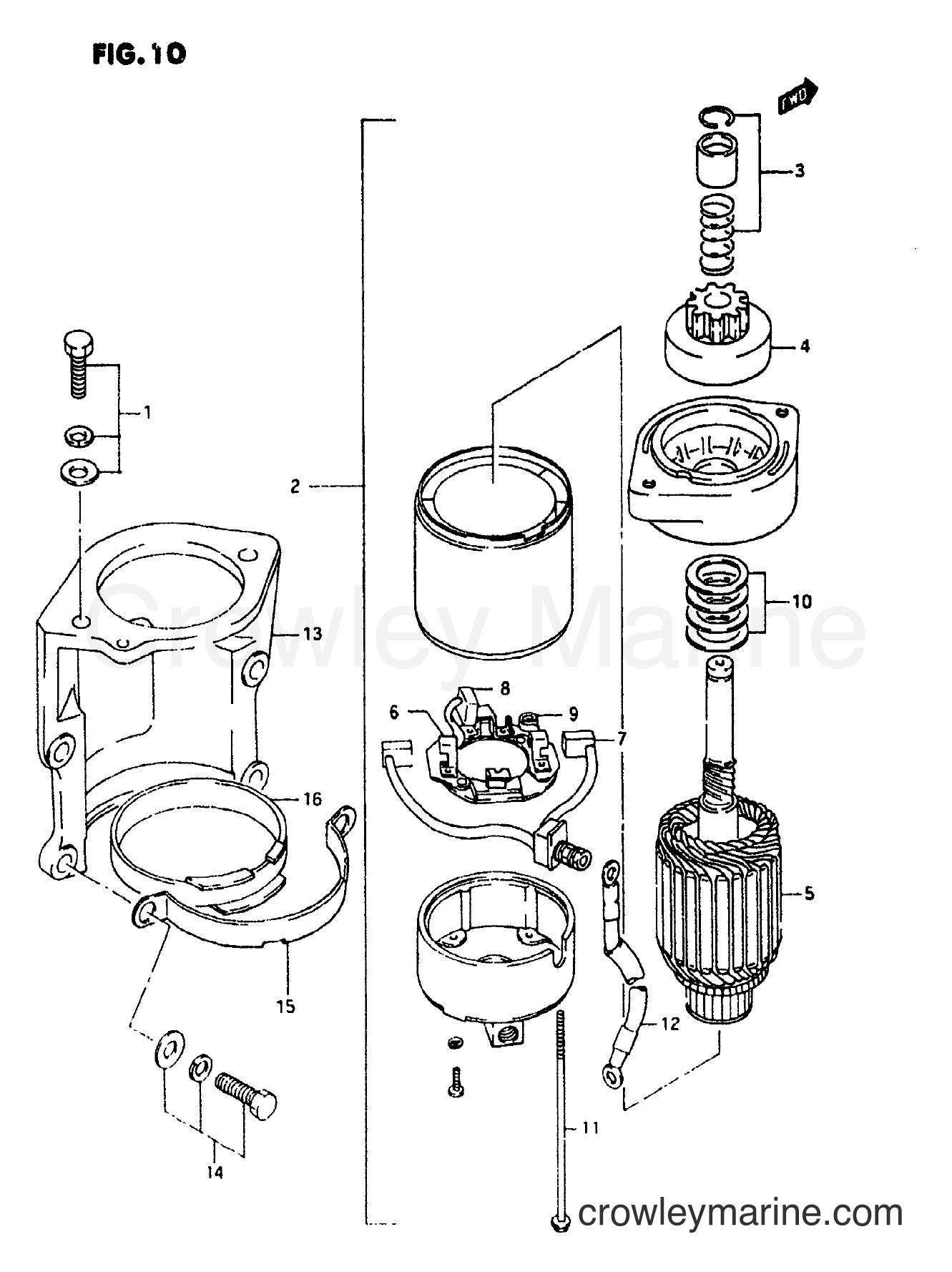 Suzuki Marine DT55 - STARTING MOTOR