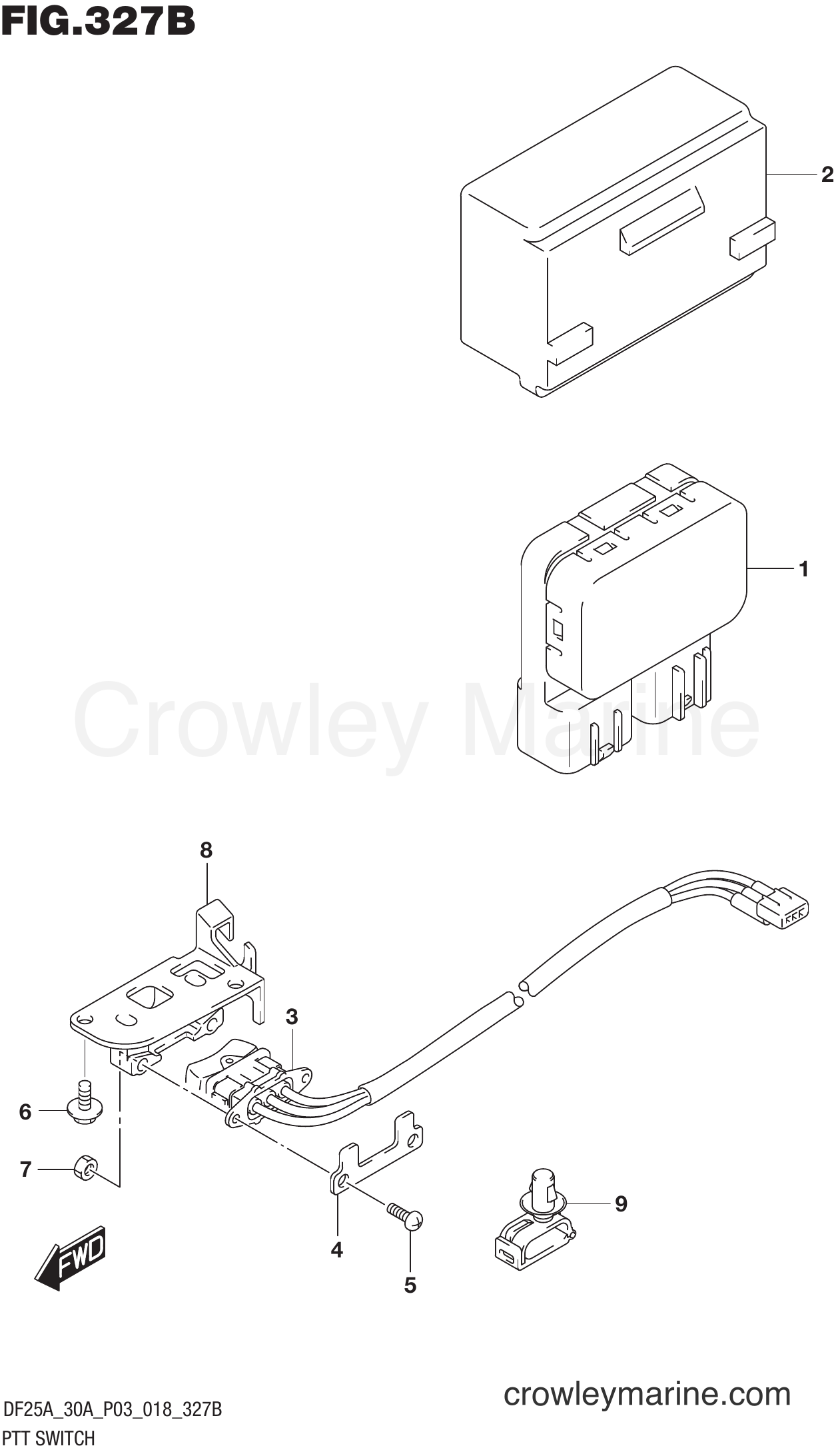 Suzuki Marine DF25ATH 810001~ - PTT SWITCH (DF25ATH)(DF30ATH)