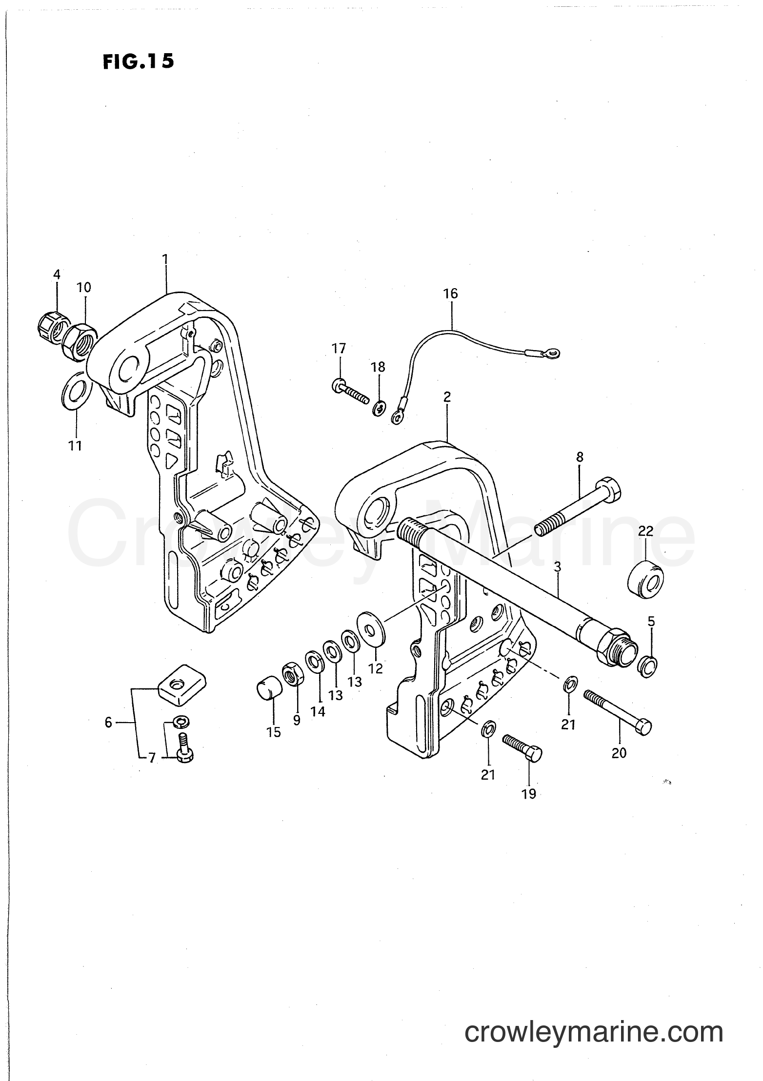 Suzuki Marine PU85 - CLAMP BRACKET