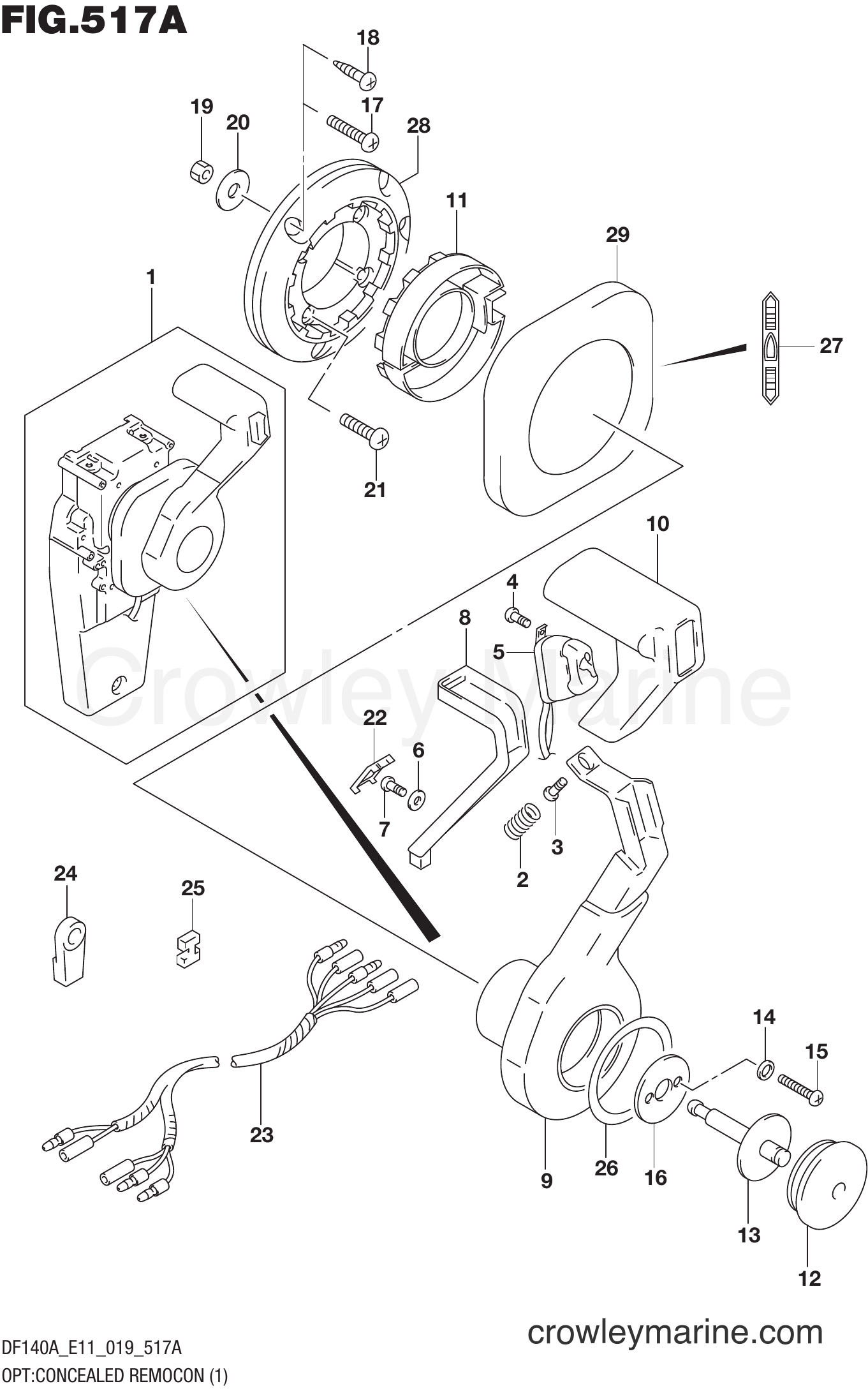 Suzuki Marine DF140AZ 910001~ - OPT:CONCEALED REMOCON (1)