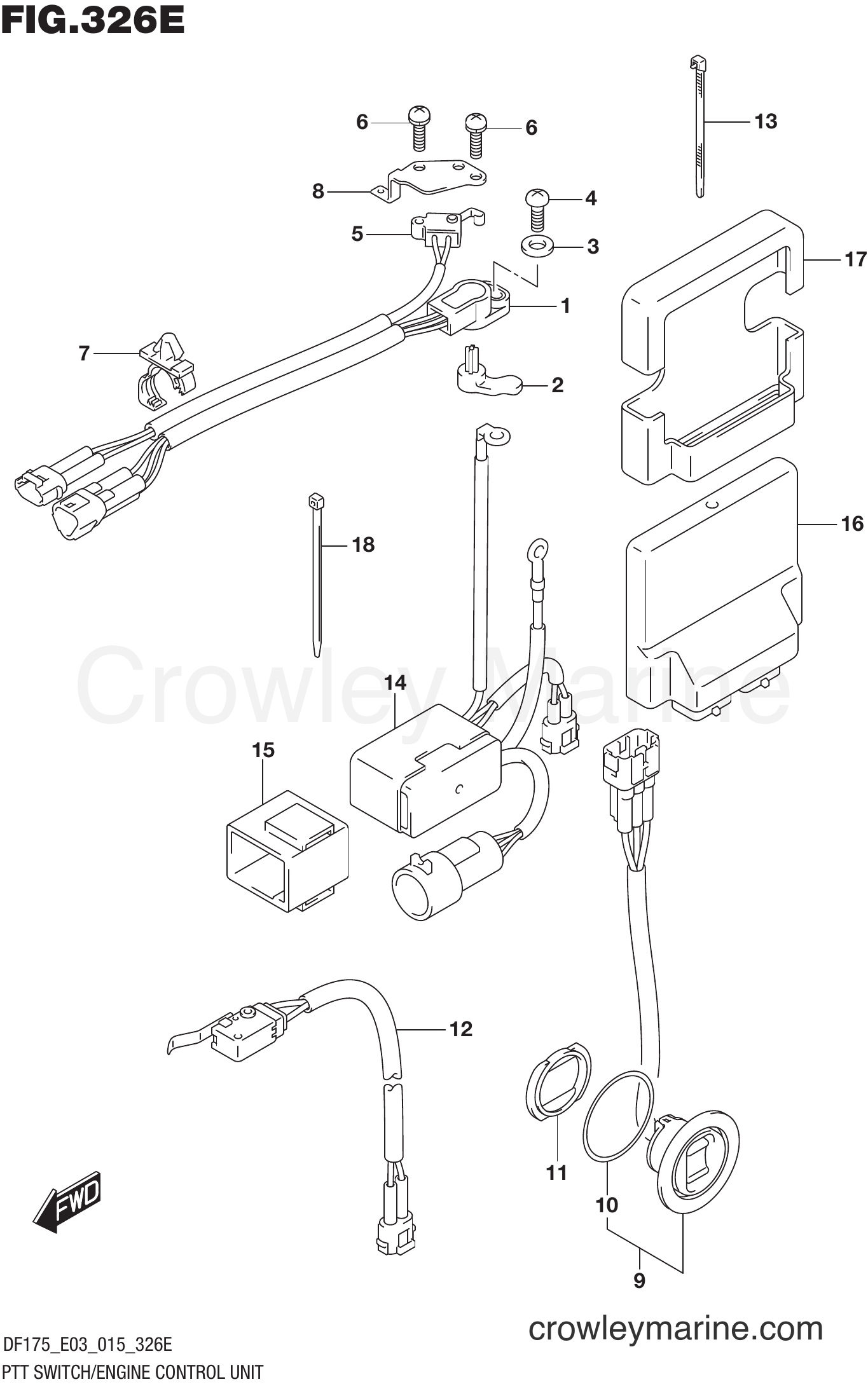 Suzuki Marine DF175T 51001~ - PTT SWITCH/ENGINE CONTROL UNIT (DF175T E03)