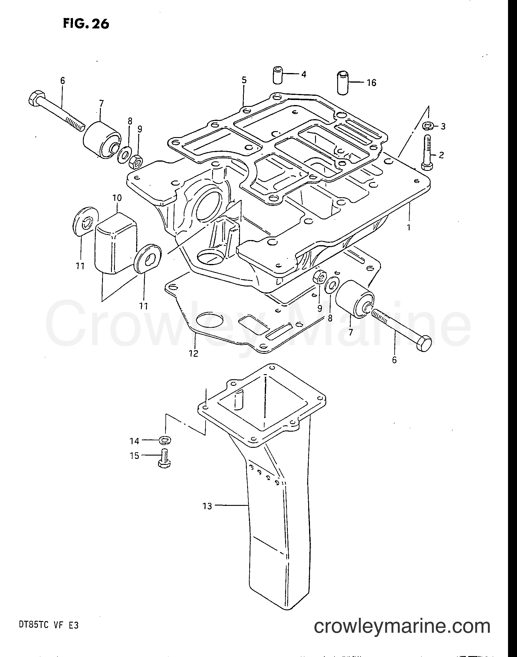 Suzuki Marine DT85 - ENGINE HOLDER