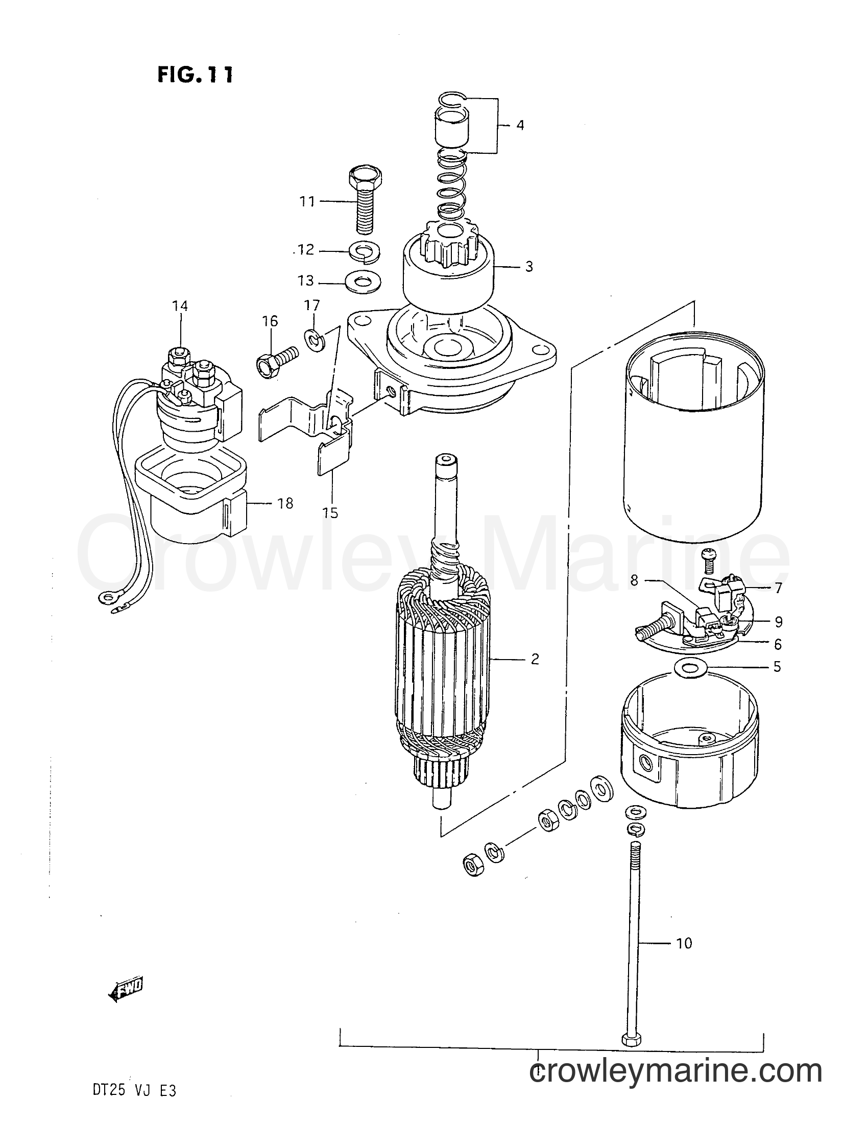 Suzuki Marine DT25 - STARTING MOTOR