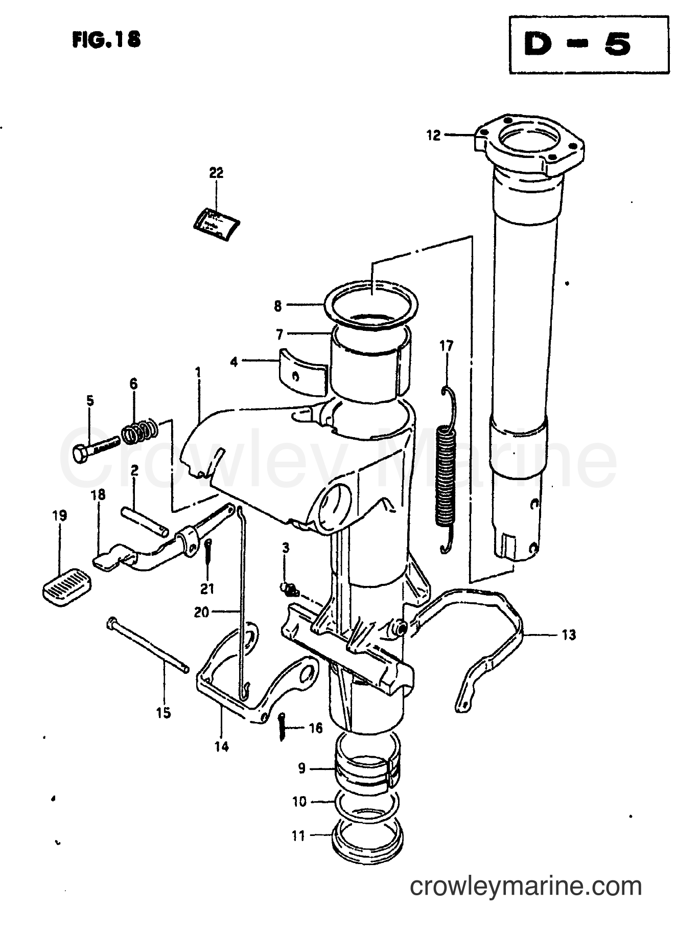 Suzuki Marine DT28 - SWIVEL BRACKET