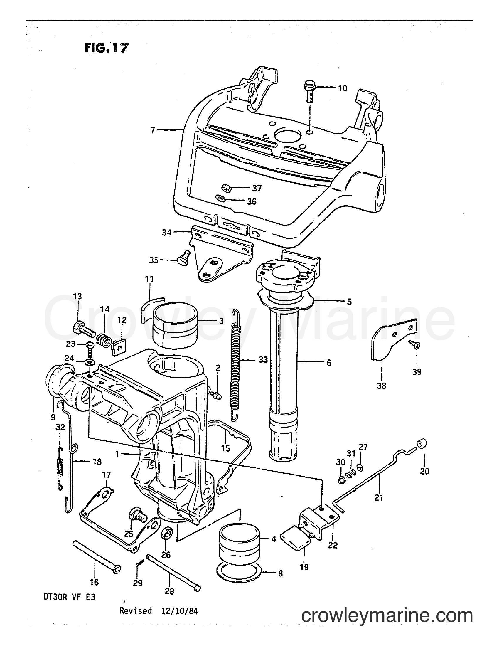 Suzuki Marine DT30 - SWIVEL BRACKET