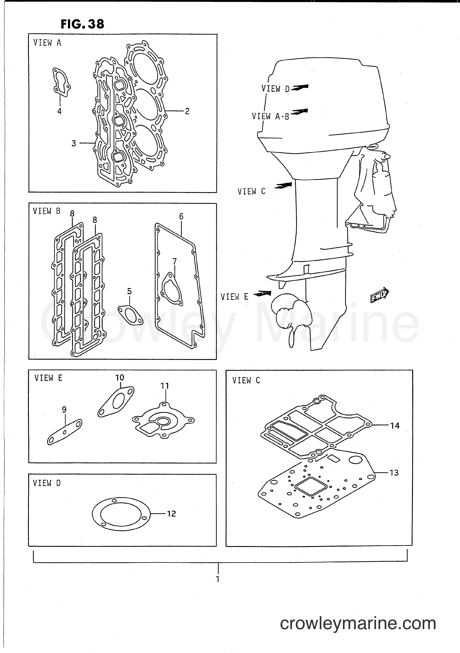 Suzuki Marine PU55 - OPT : GASKET SET