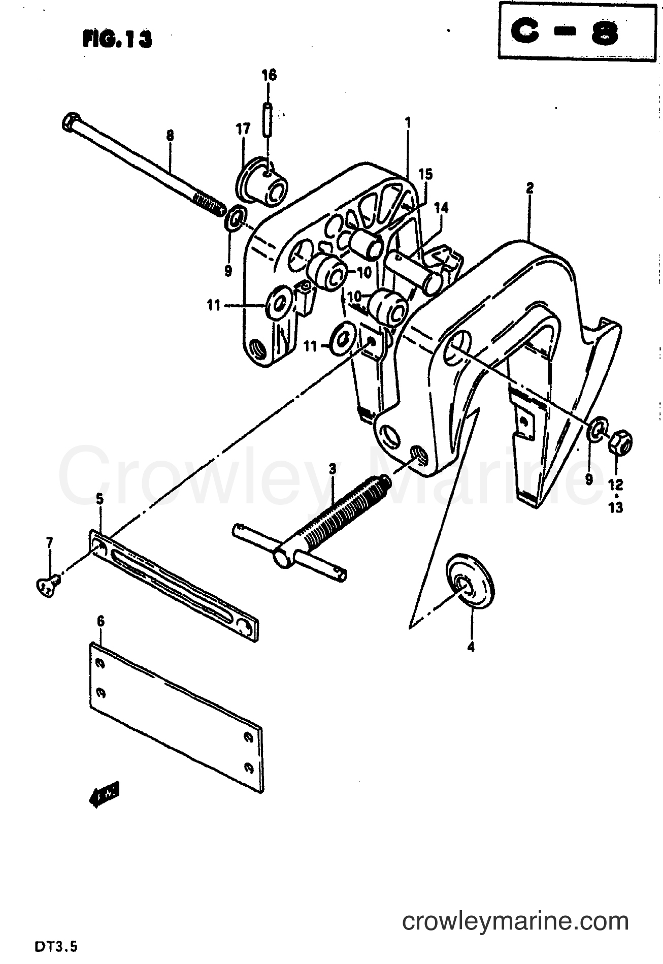 Suzuki Marine DT3.5 - CLAMP BRACKET