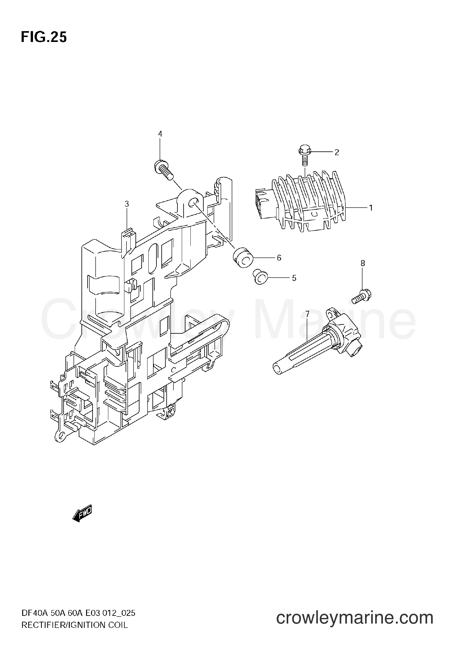 Suzuki Marine DF50A 210001~ - RECTIFIER / IGNITION COIL