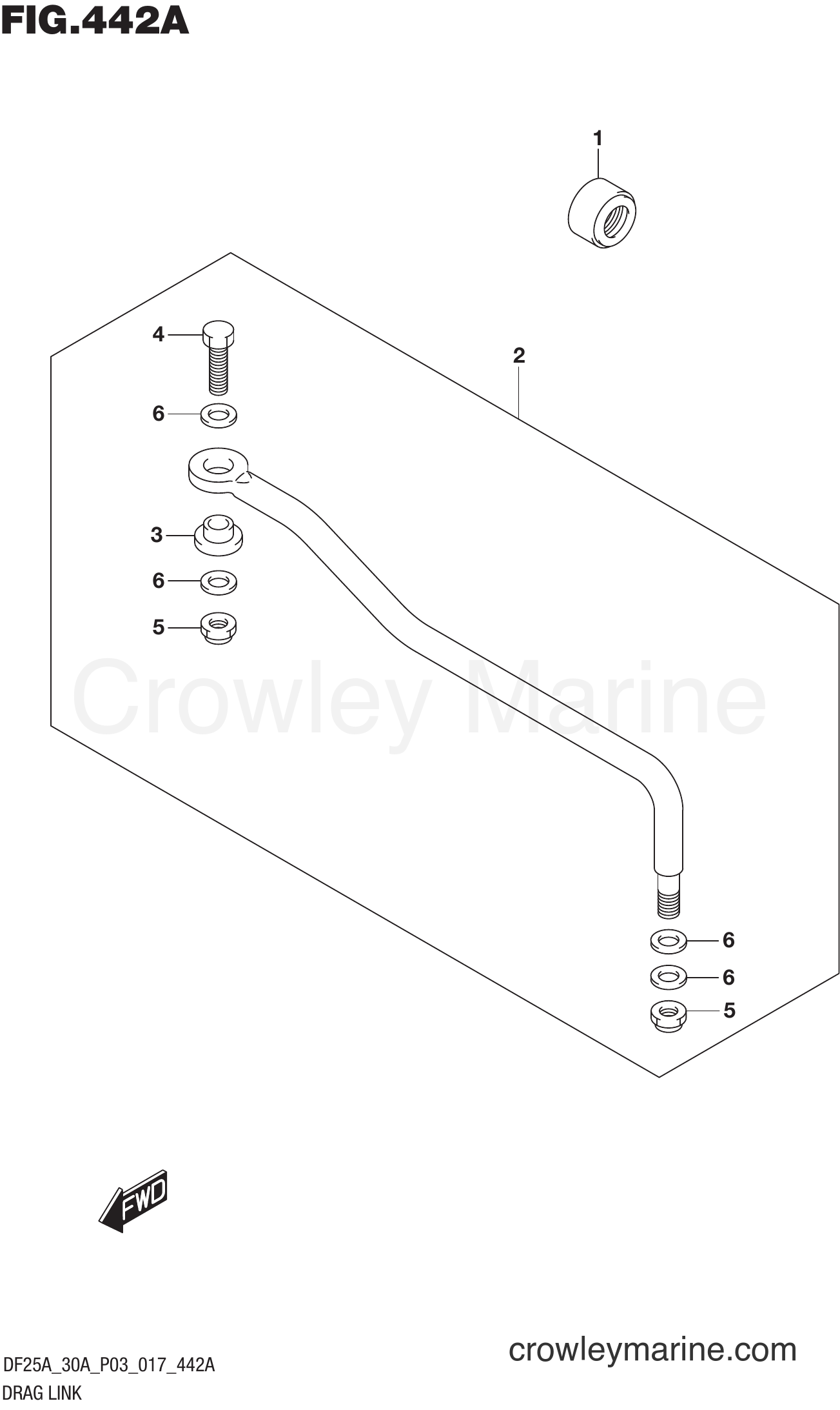 Suzuki Marine DF25A 710001~ - DRAG LINK (DF25AR P03)