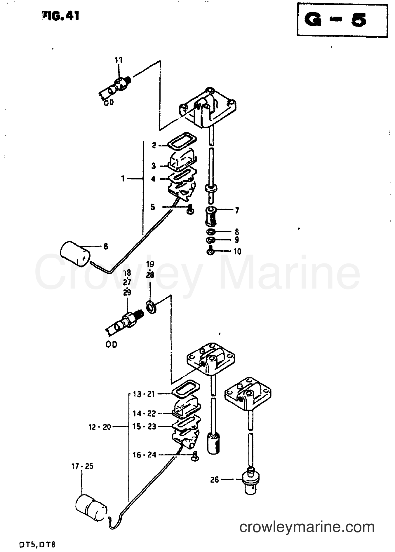 Suzuki Marine DT5 - FUEL GAUGE : DT8G (E9, E13), DT8J (E9, E13)