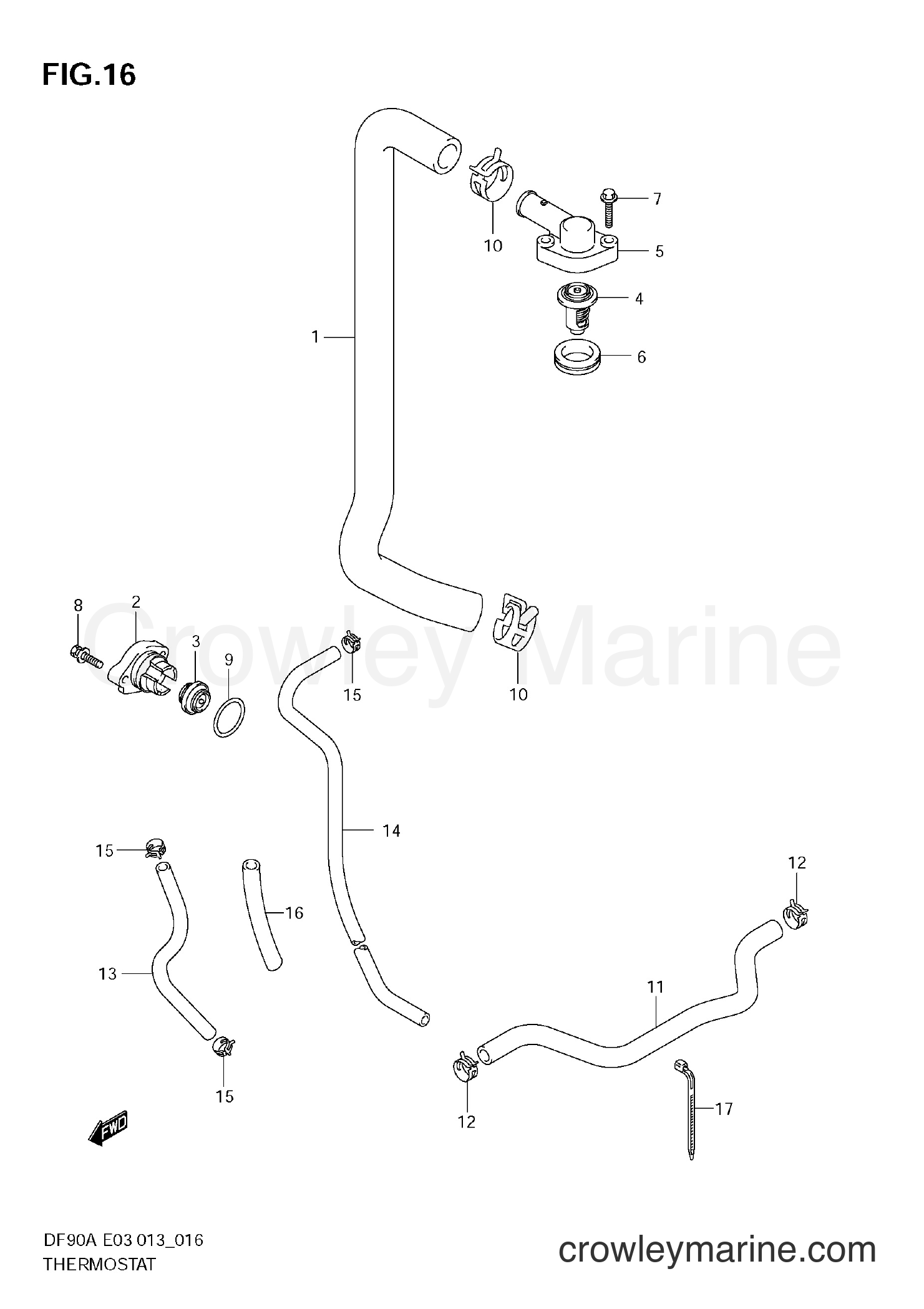 Suzuki Marine DF70A 07003F-310001~ - THERMOSTAT