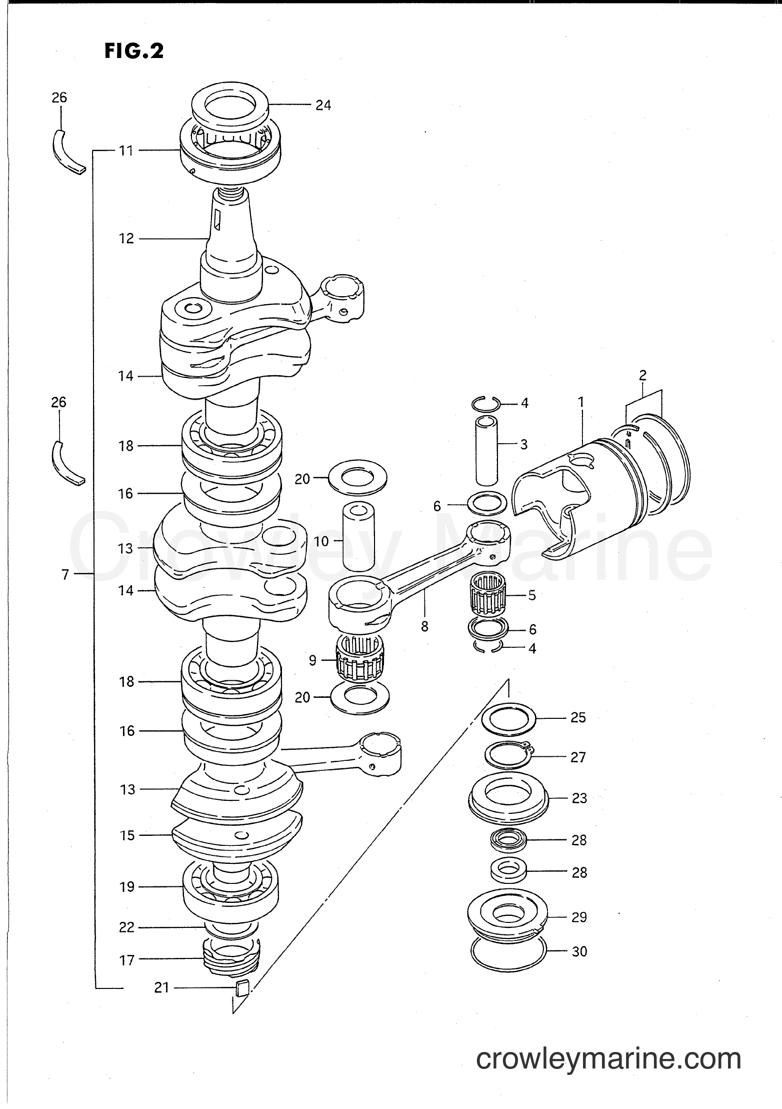 Suzuki Marine PU55 - CRANKSHAFT