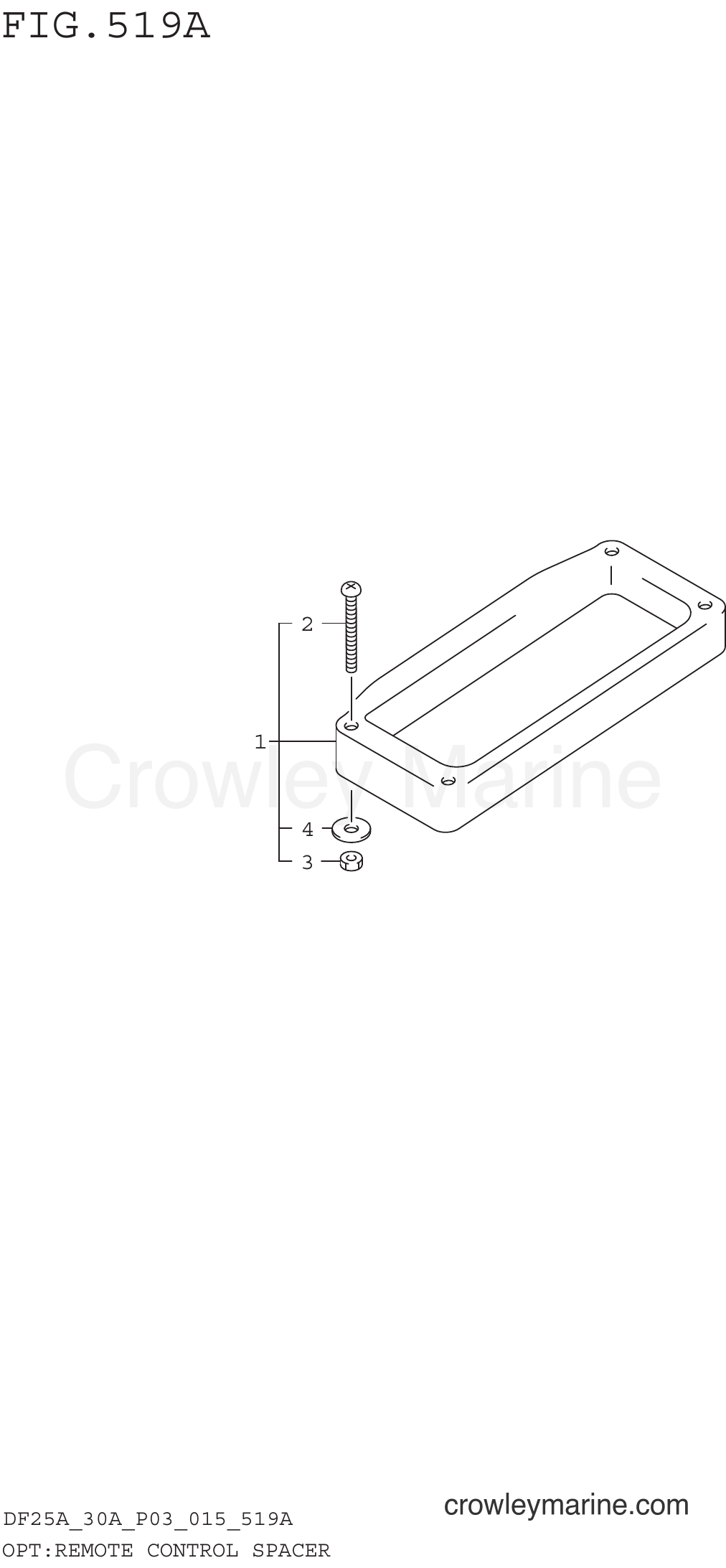 Suzuki Marine DF30ATH 510001~ - OPT:REMOTE CONTROL SPACER