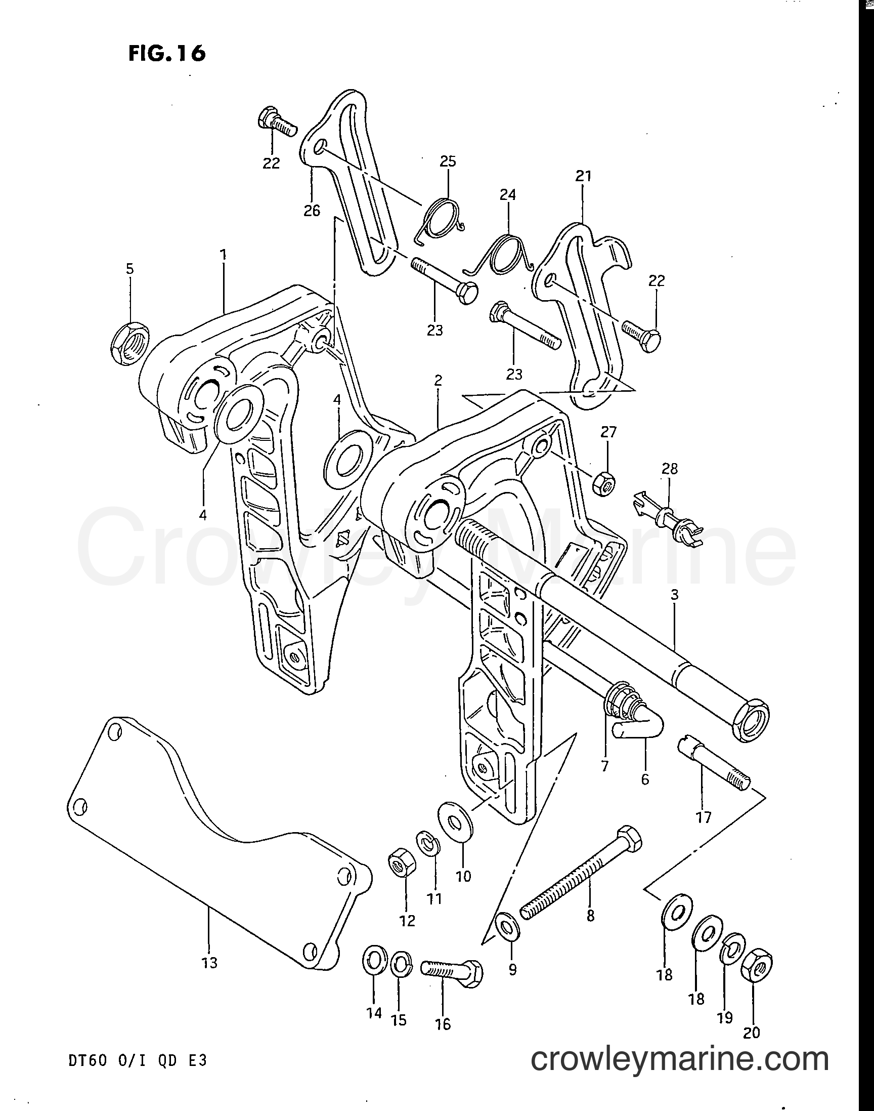 Suzuki Marine DT60 - CLAMP BRACKET