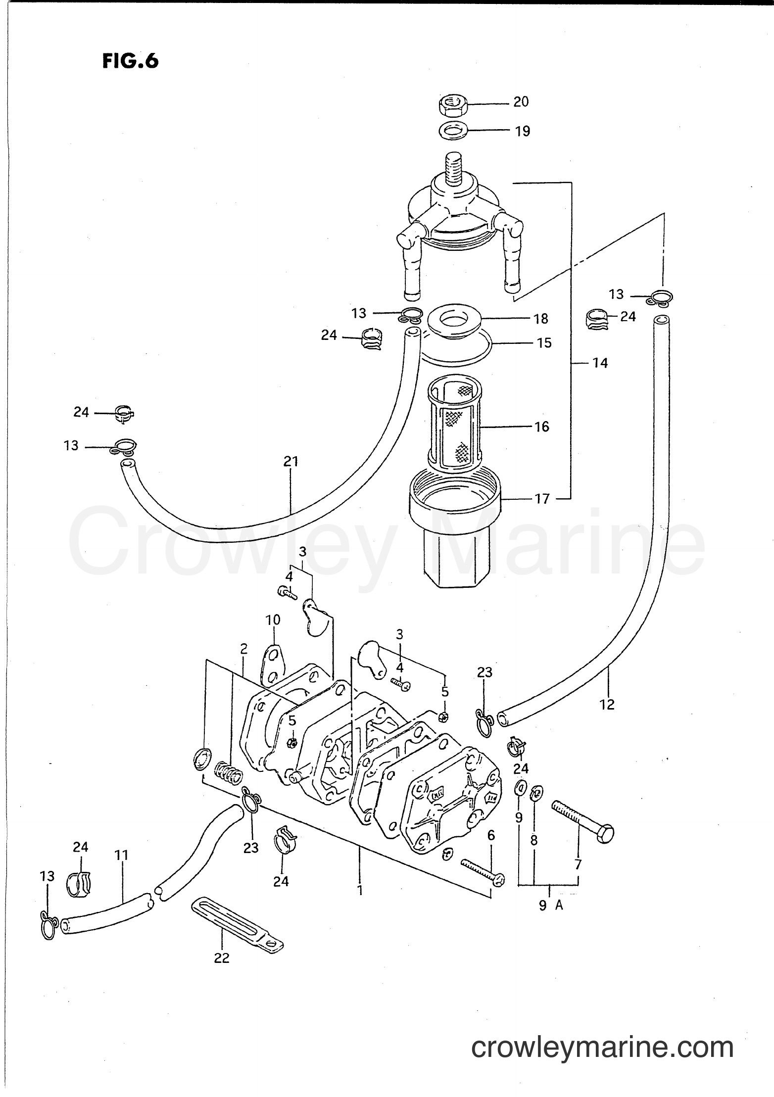 Suzuki Marine PU40 - FUEL PUMP