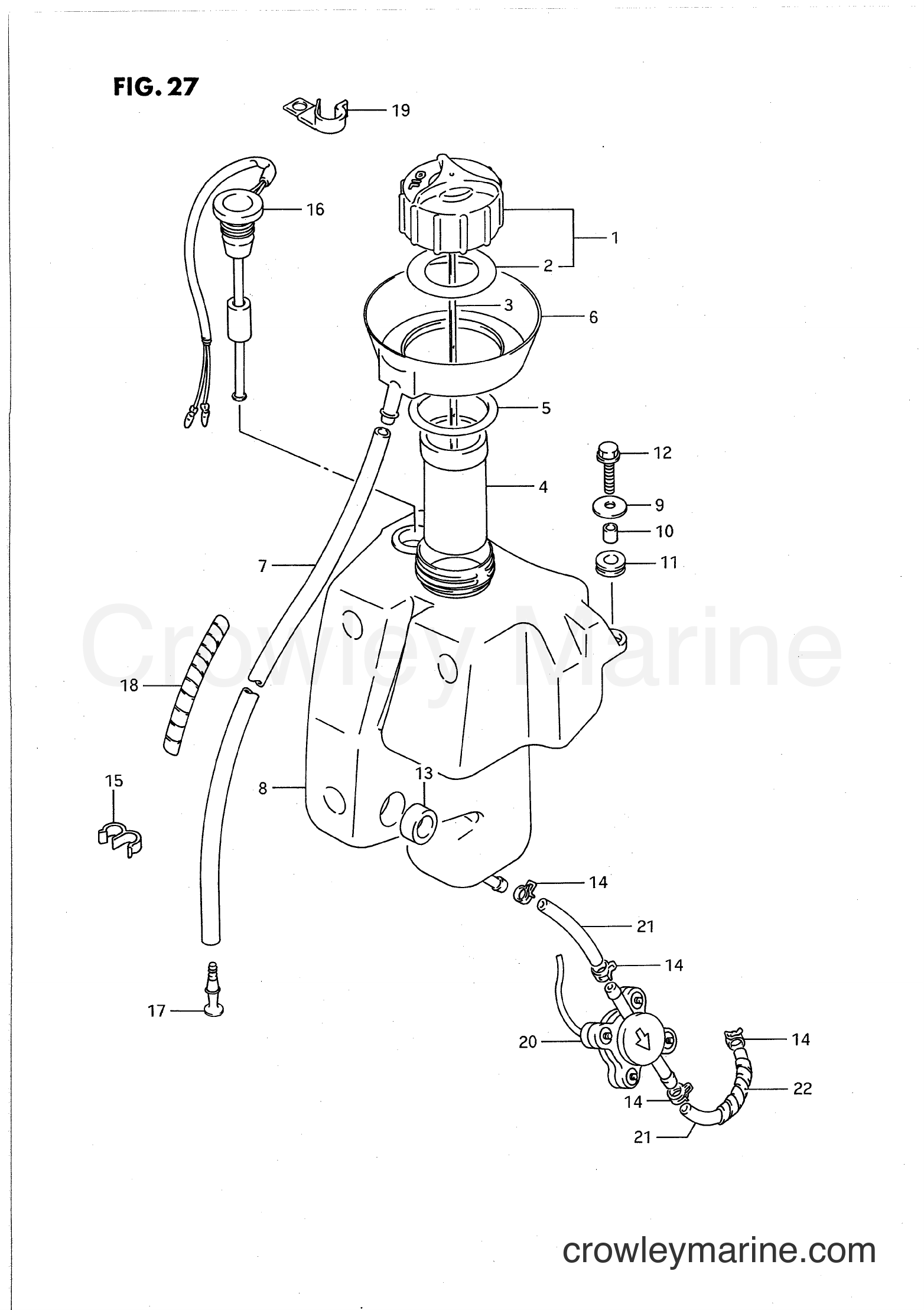 Suzuki Marine PU40 - OIL TANK