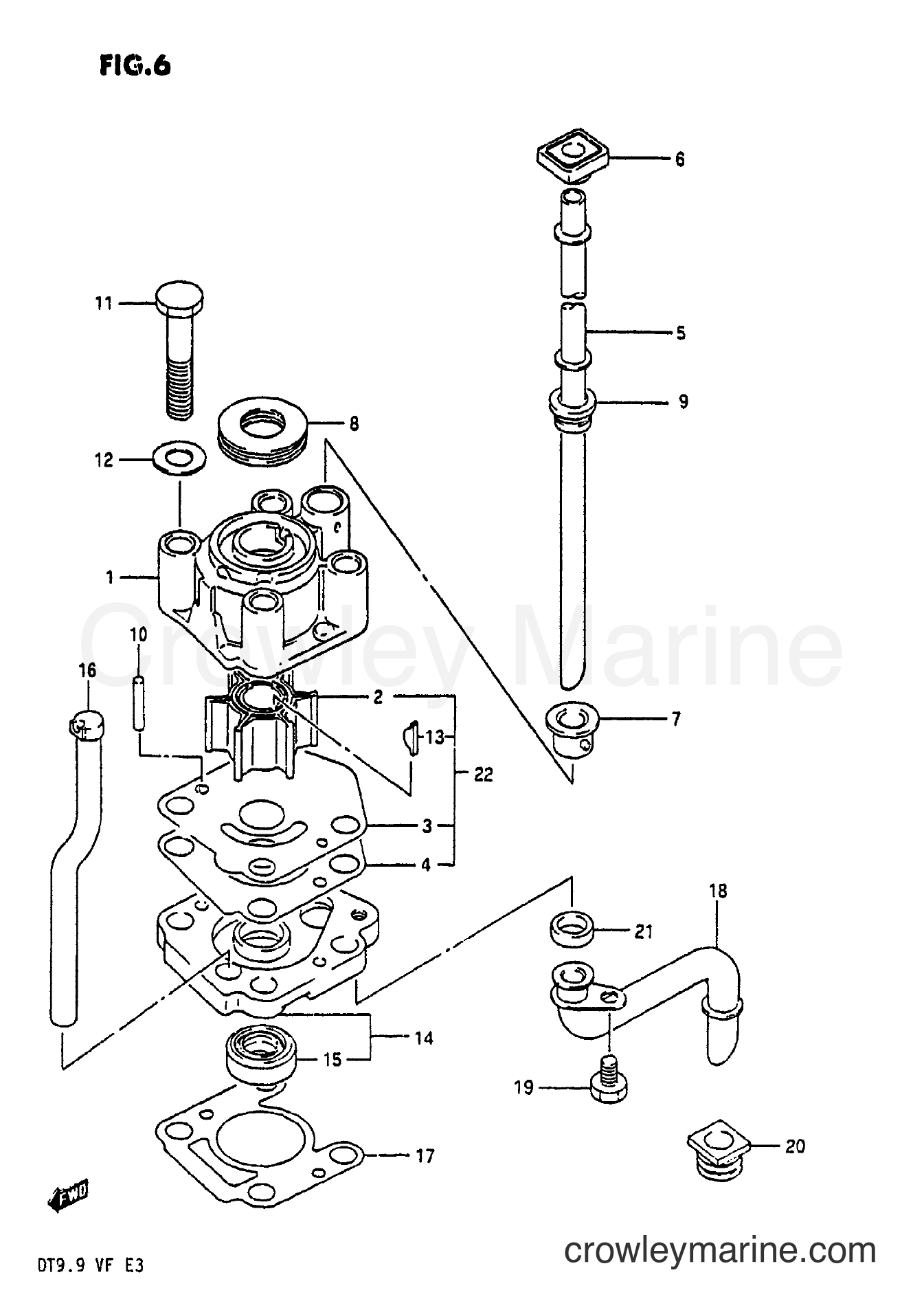 Suzuki Marine DT9.9 - WATER PUMP