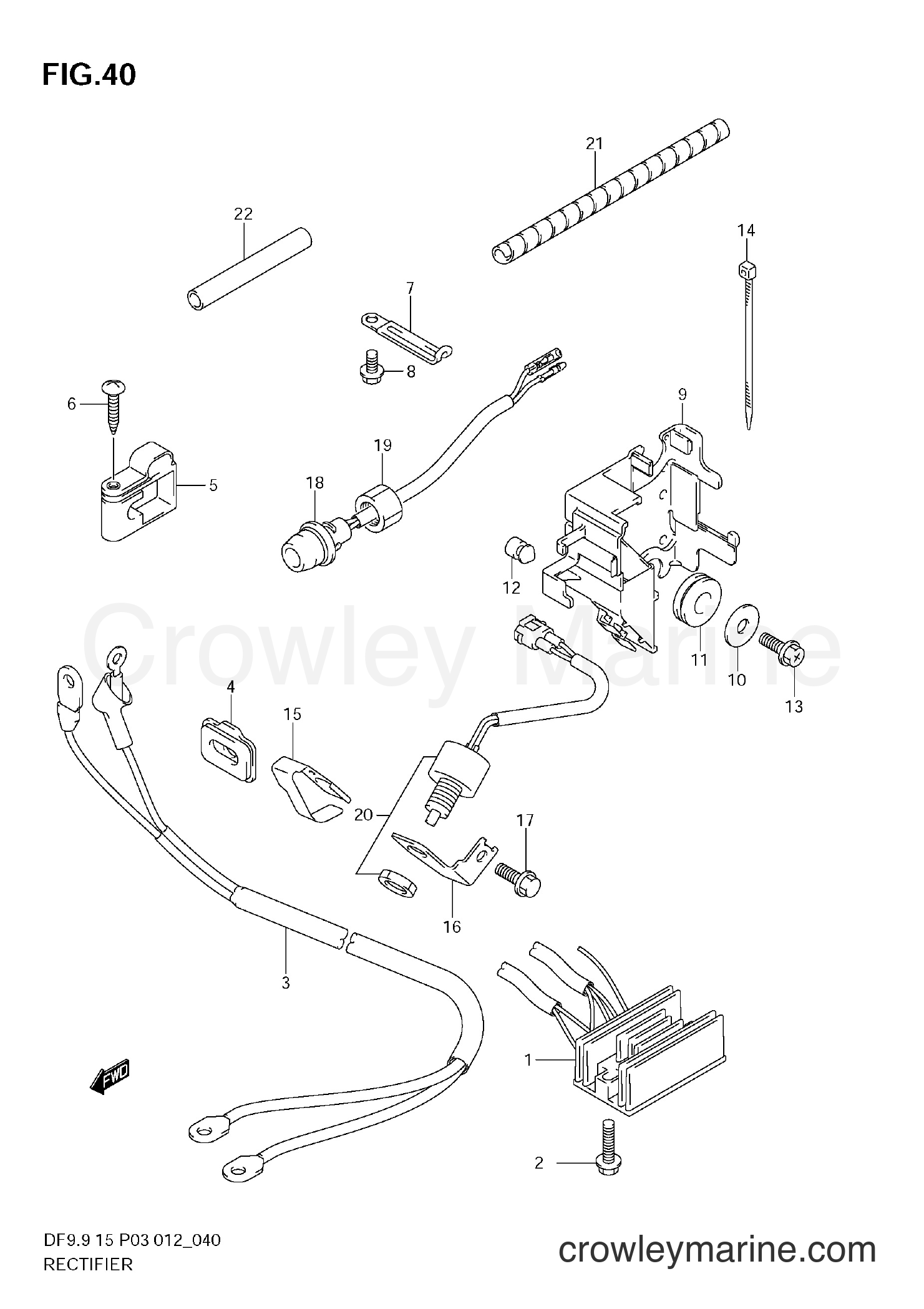 Suzuki Marine DF15 11503F-210001~ - RECTIFIER (DF15)