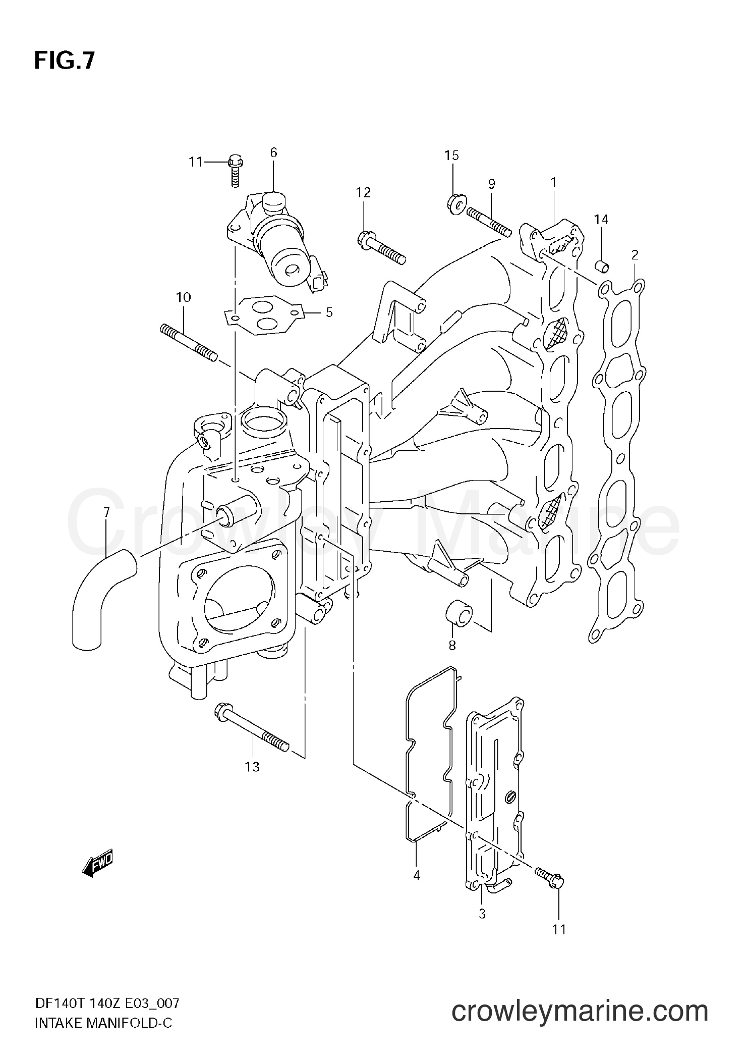 Suzuki Marine DF140T - INTAKE MANIFOLD