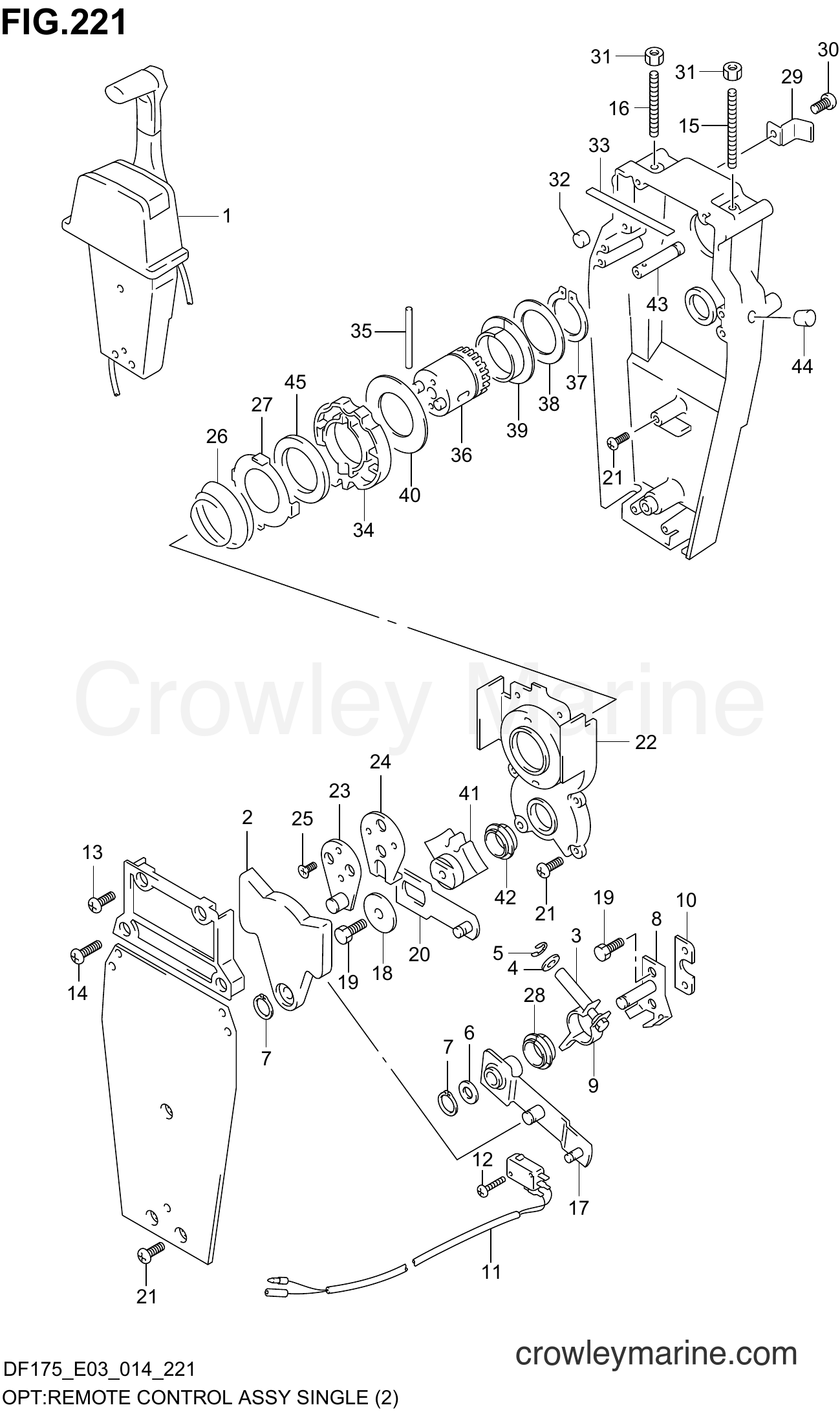 Suzuki Marine DF150 41001~ - OPT:REMOTE CONTROL ASSY SINGLE (2)