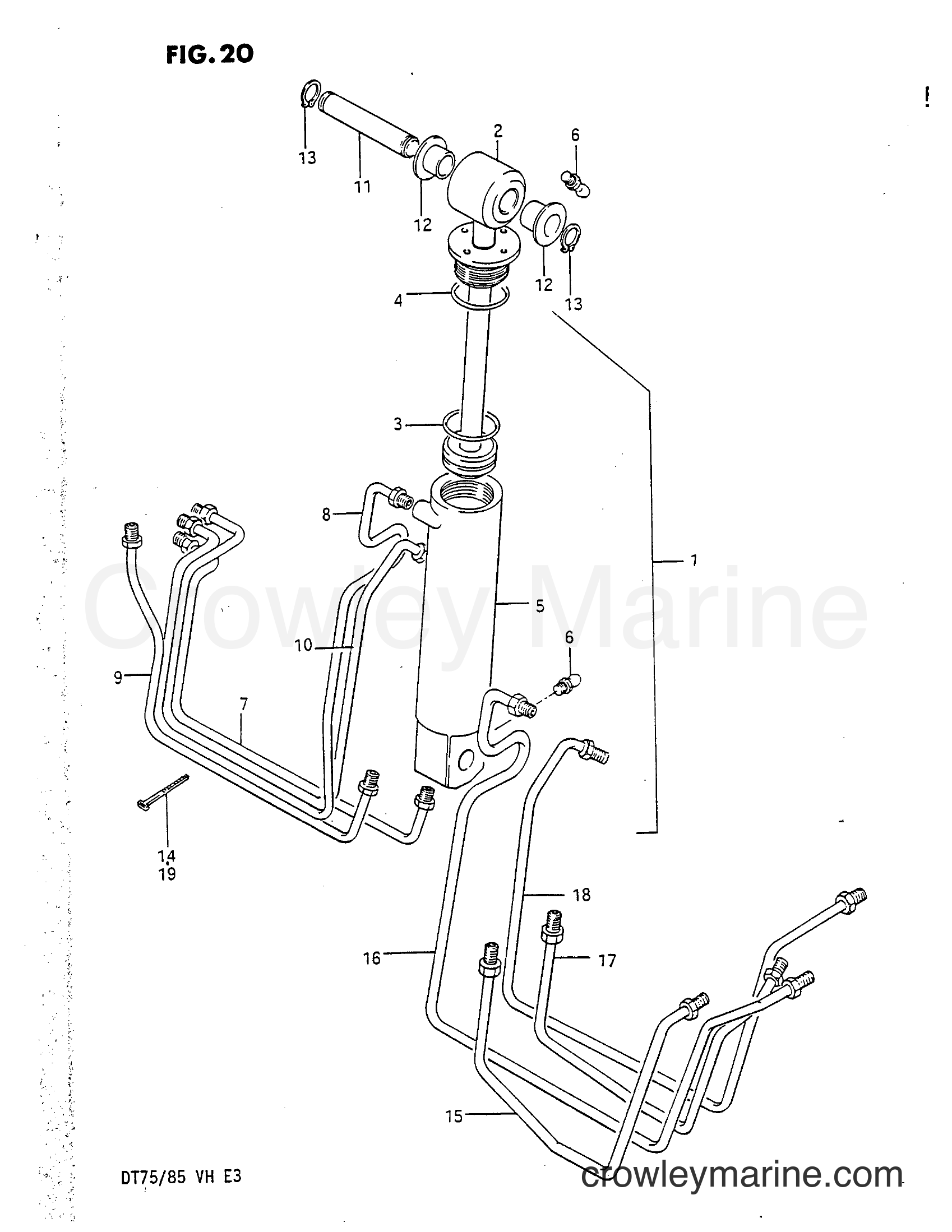 Suzuki Marine DT85 - TILT CYLINDER